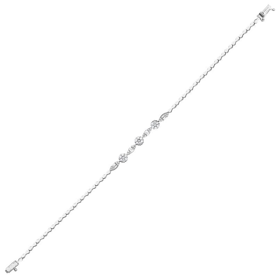 0.54 Karat Baget Taşlı Pırlanta Bileklik