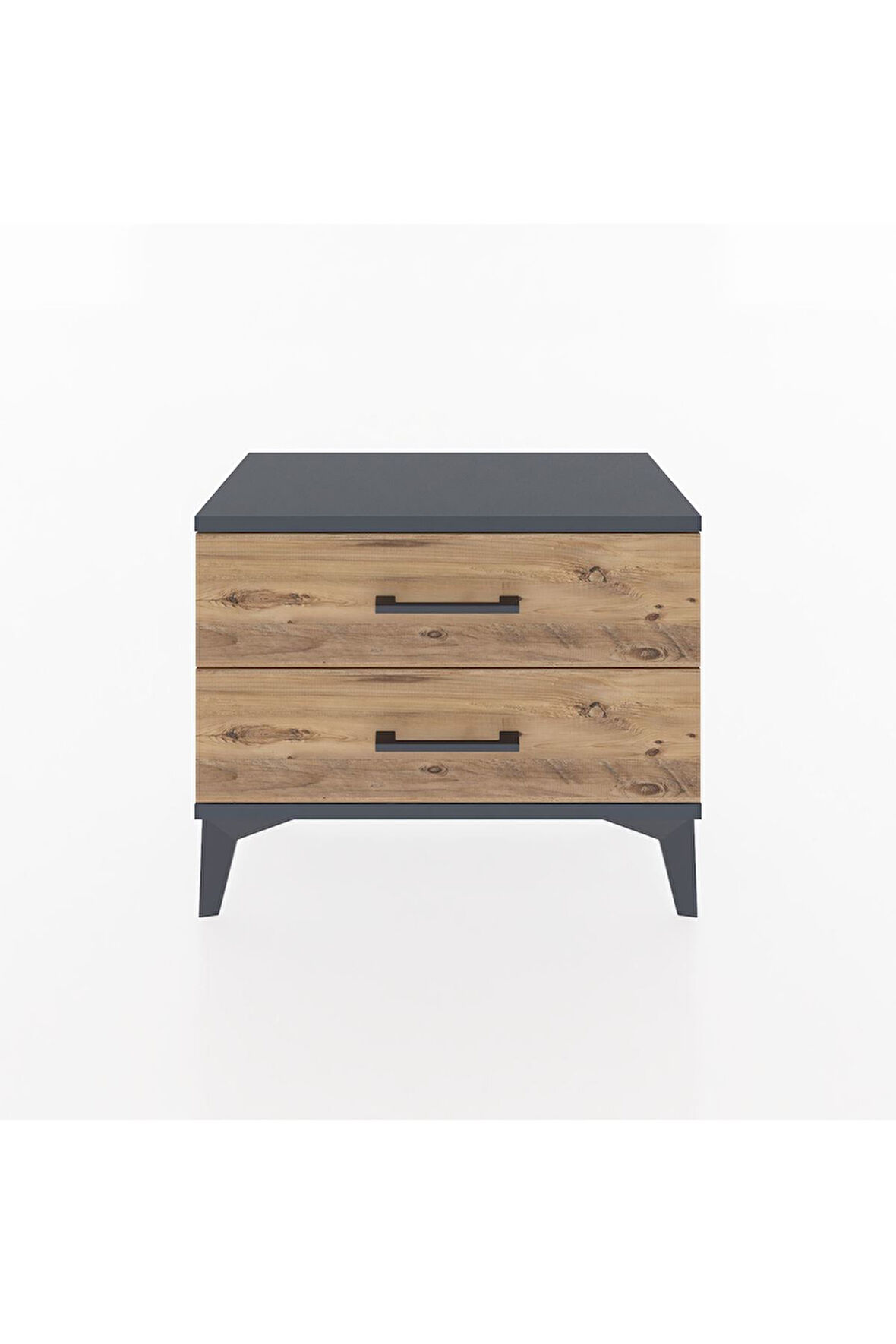 Arges Komodin 2 Çekmeceli 60x30x48 Antrasit-Çam