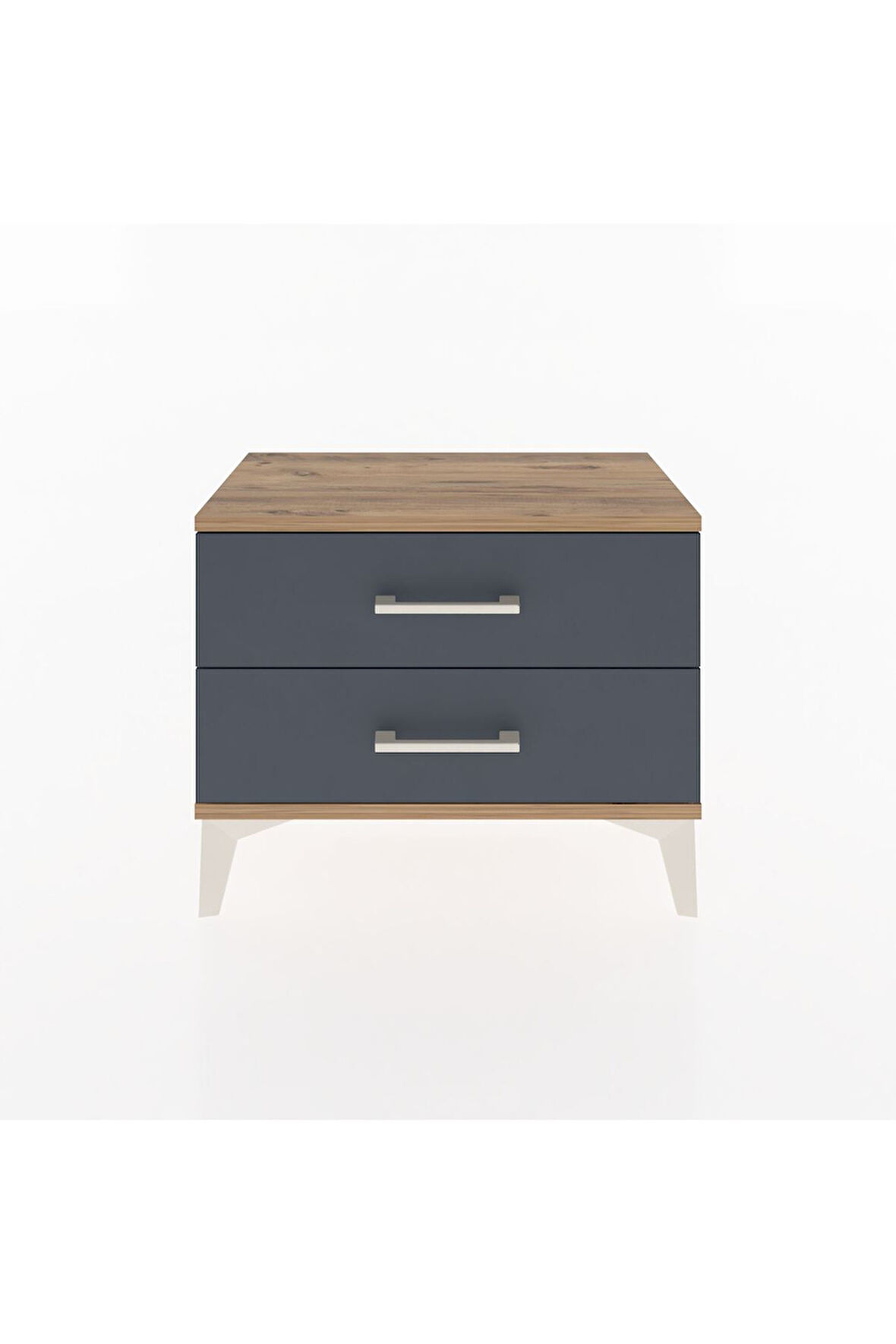 Arges Komodin 2 Çekmeceli 60x30x48 Çam-Antrasit