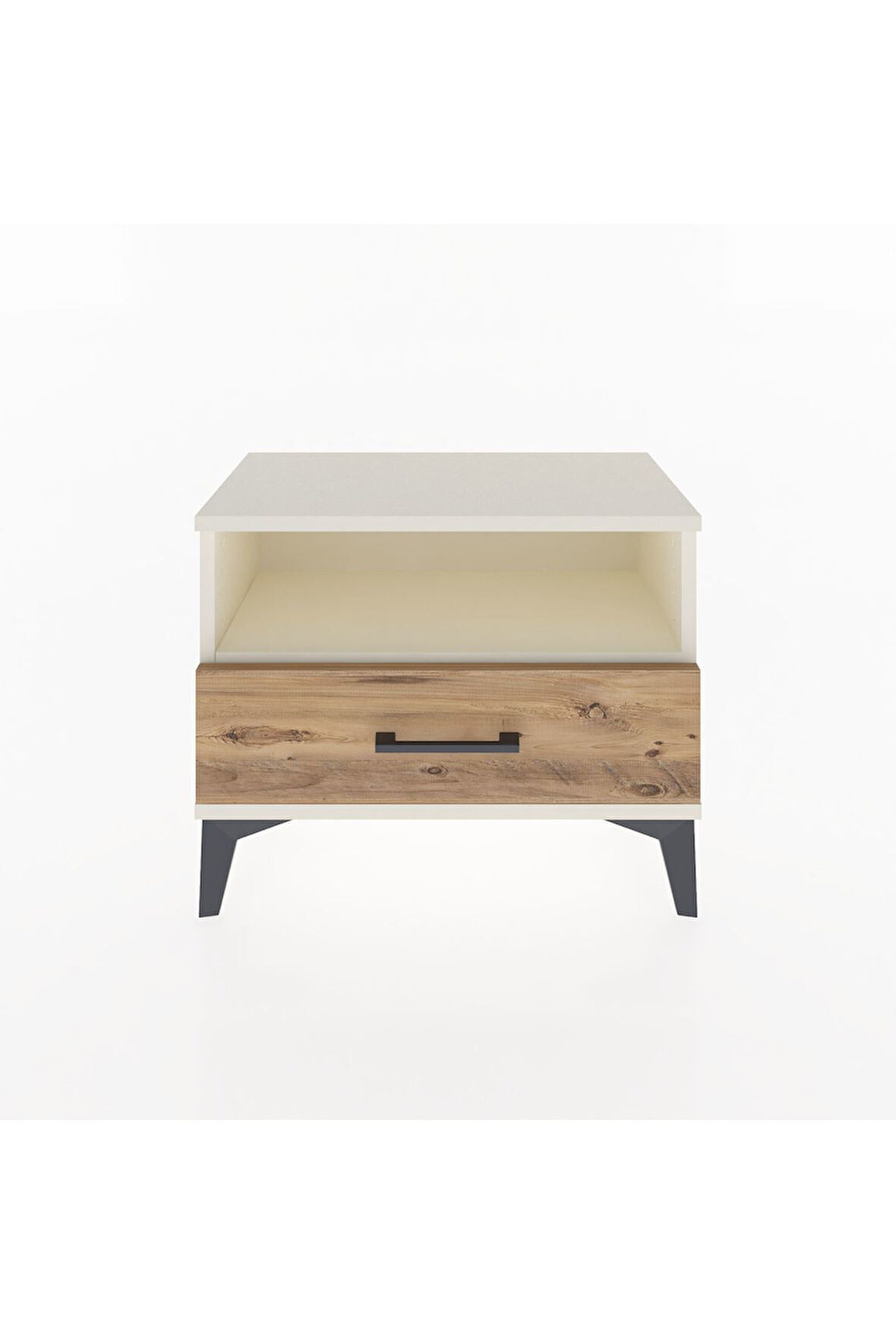 Arges Komodin Tek Raflı Tek Çekmeceli 60x30x48 Aytaşı-Çam