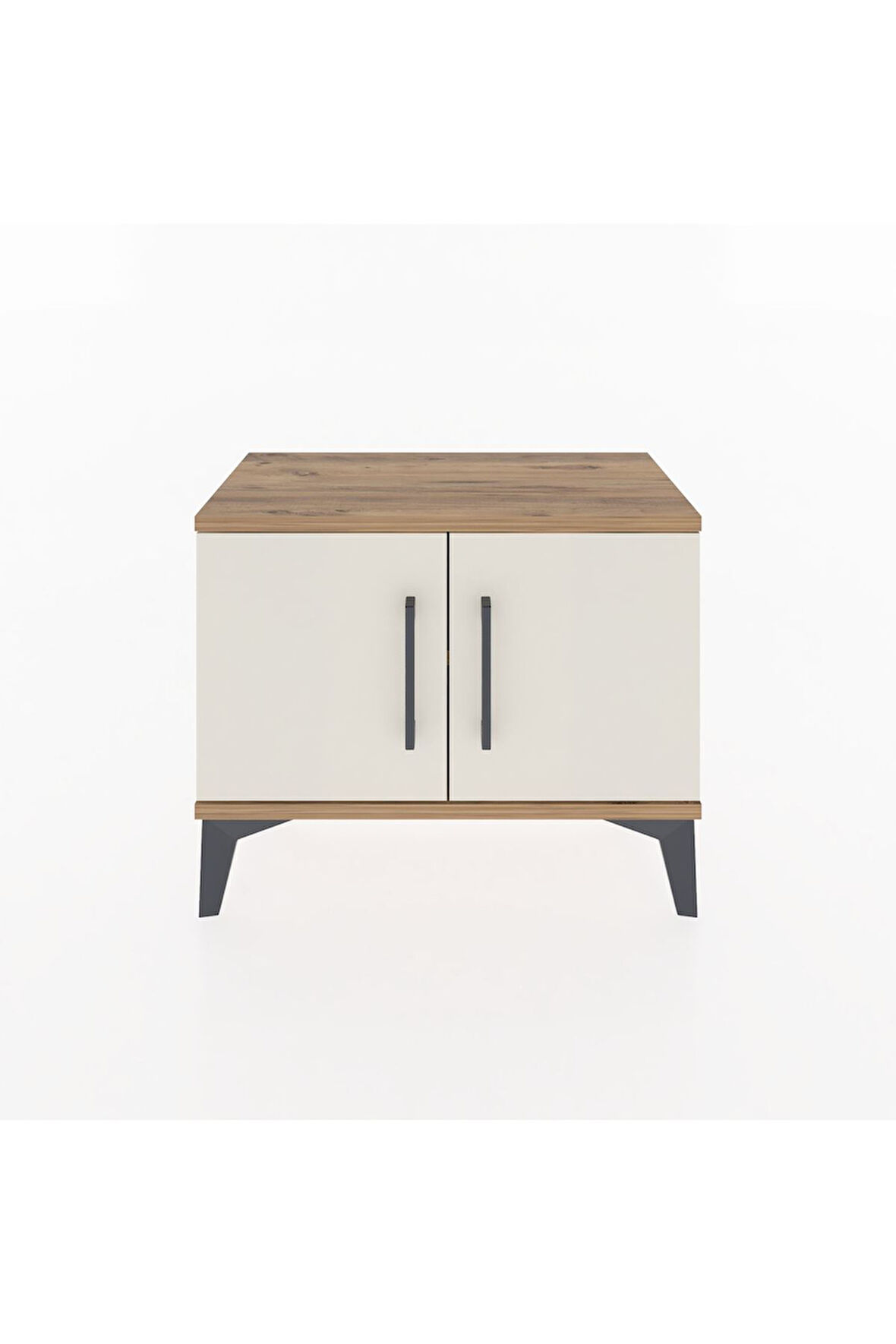 Arges Komodin Tek Raflı 2 Kapaklı 60x30x48 Çam-Aytaşı