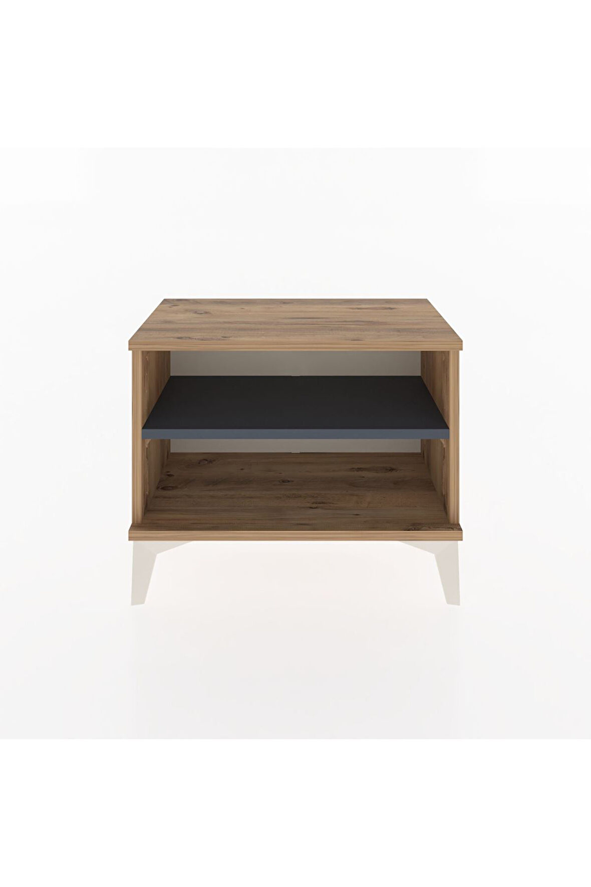 Arges Komodin Tek Raflı 60x30x48 Çam-Antrasit