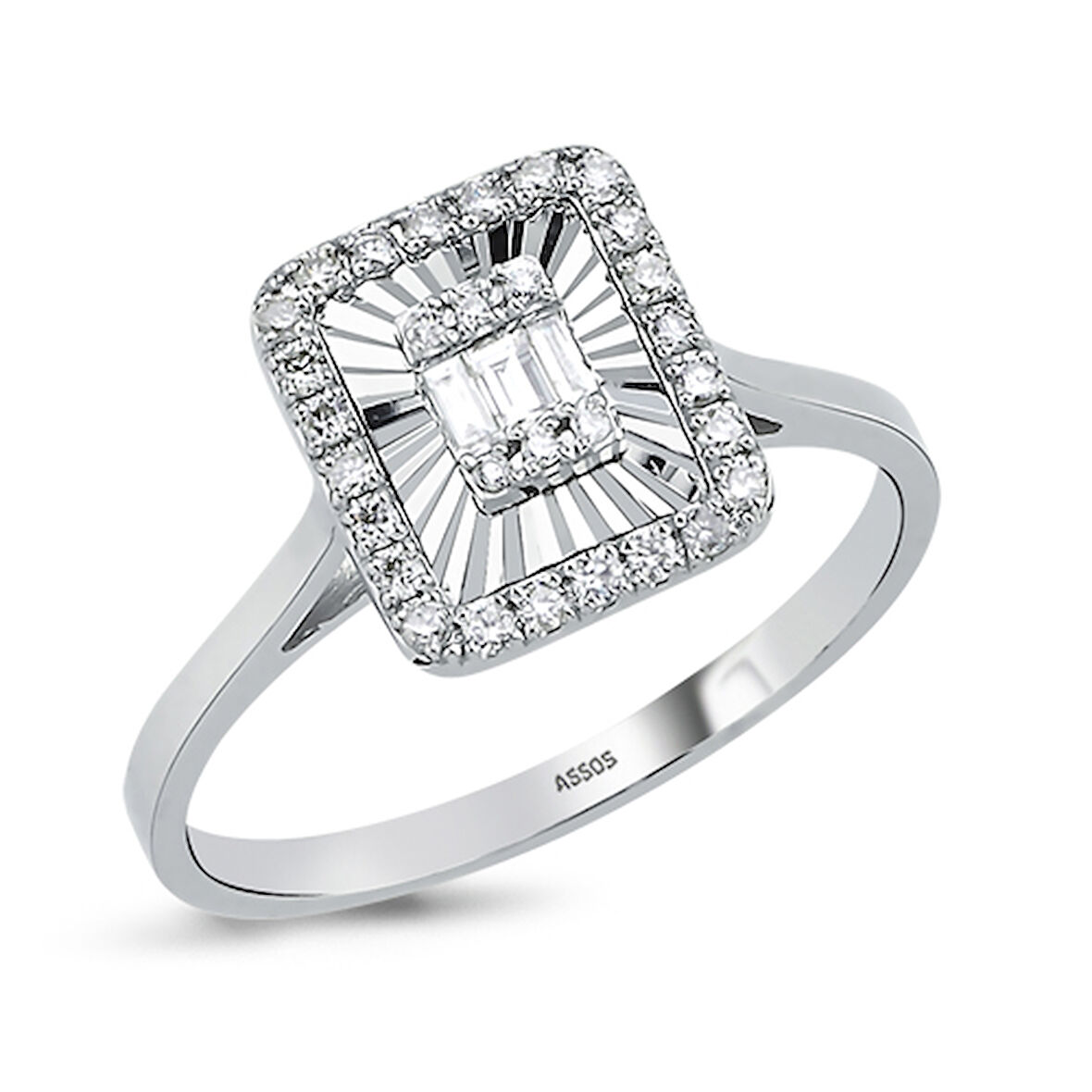 0.21 Karat Baget Pırlanta Yüzük