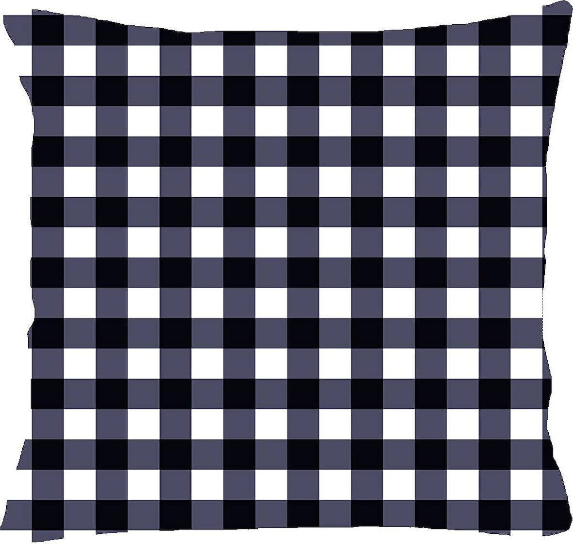 Kareli, Ekose, Tartan, Dama Model Kırlent Kılıfı No:11