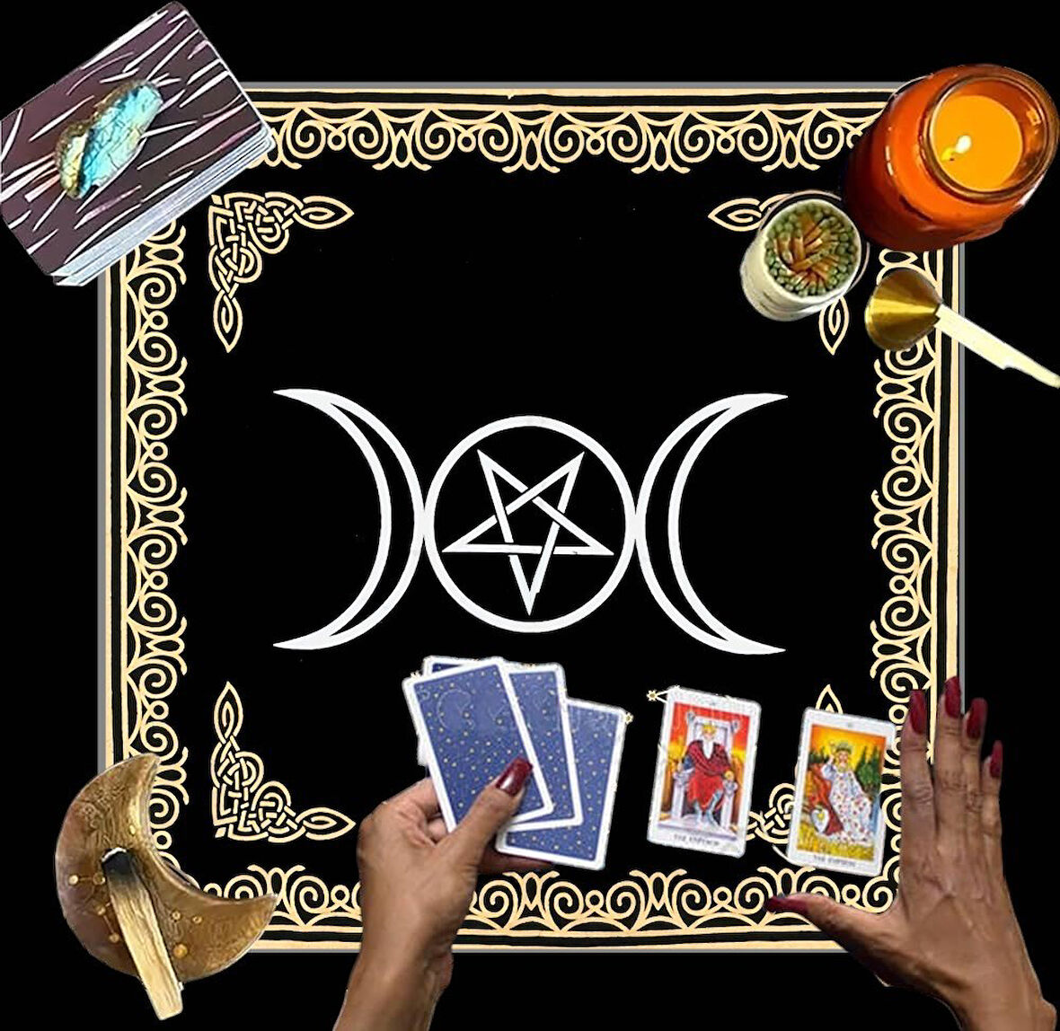 Sunak Bezi, Wiccan Malzemeleri, Spiritüel Tarot Bezi Astroloji Tarot Duvar Dekoru, Kutsal Bez