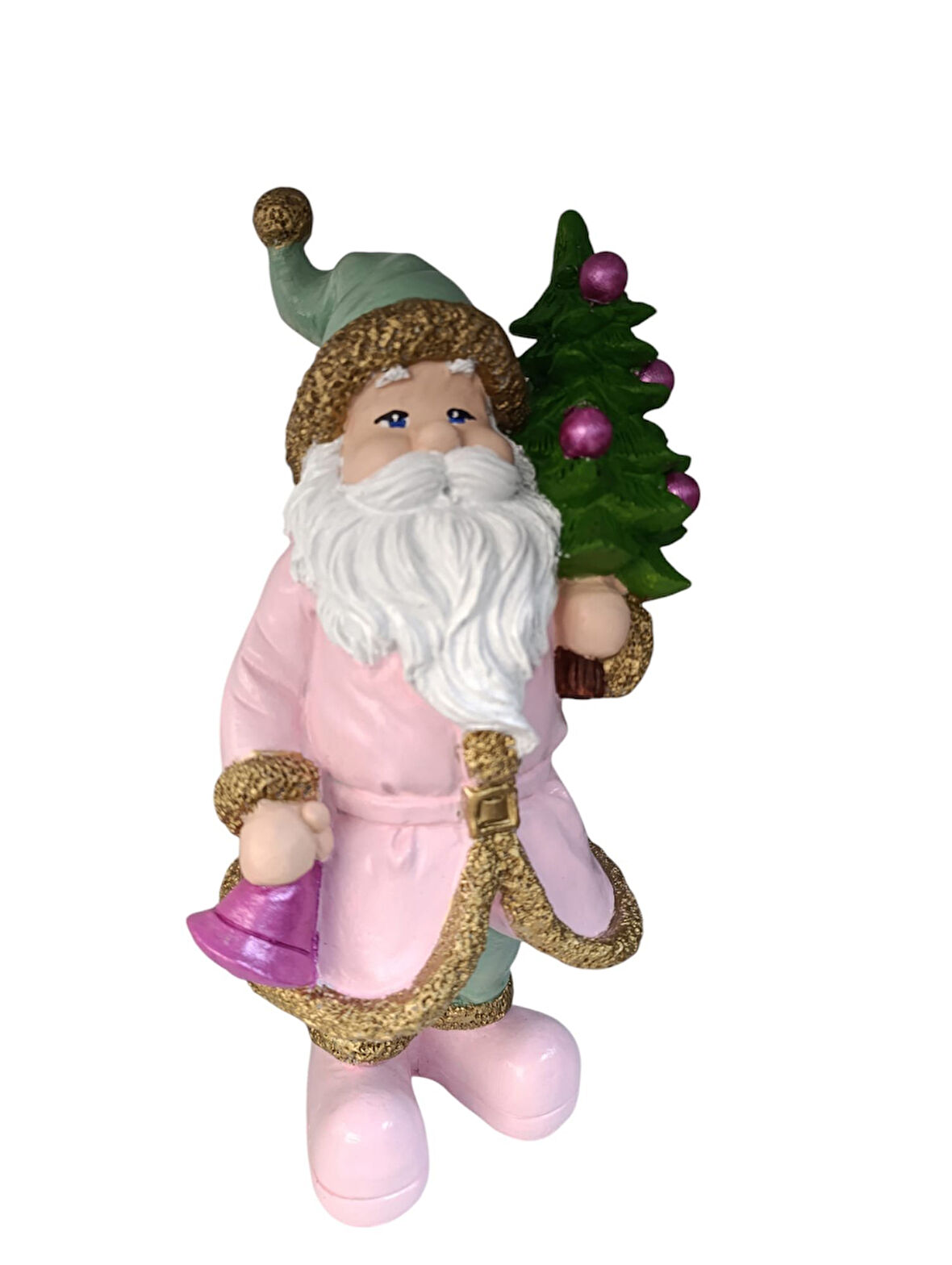 Noel Baba Çam Ağaçlı Pembe Biblo, Figür