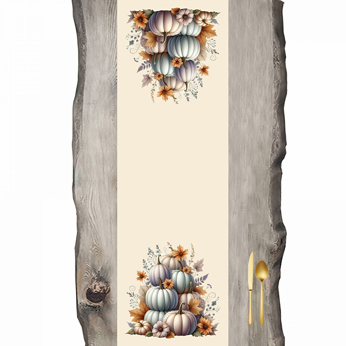 Sonbahar Serisi Balkabakları - Balkabağı Ranır- Runner 45 x 140 cm