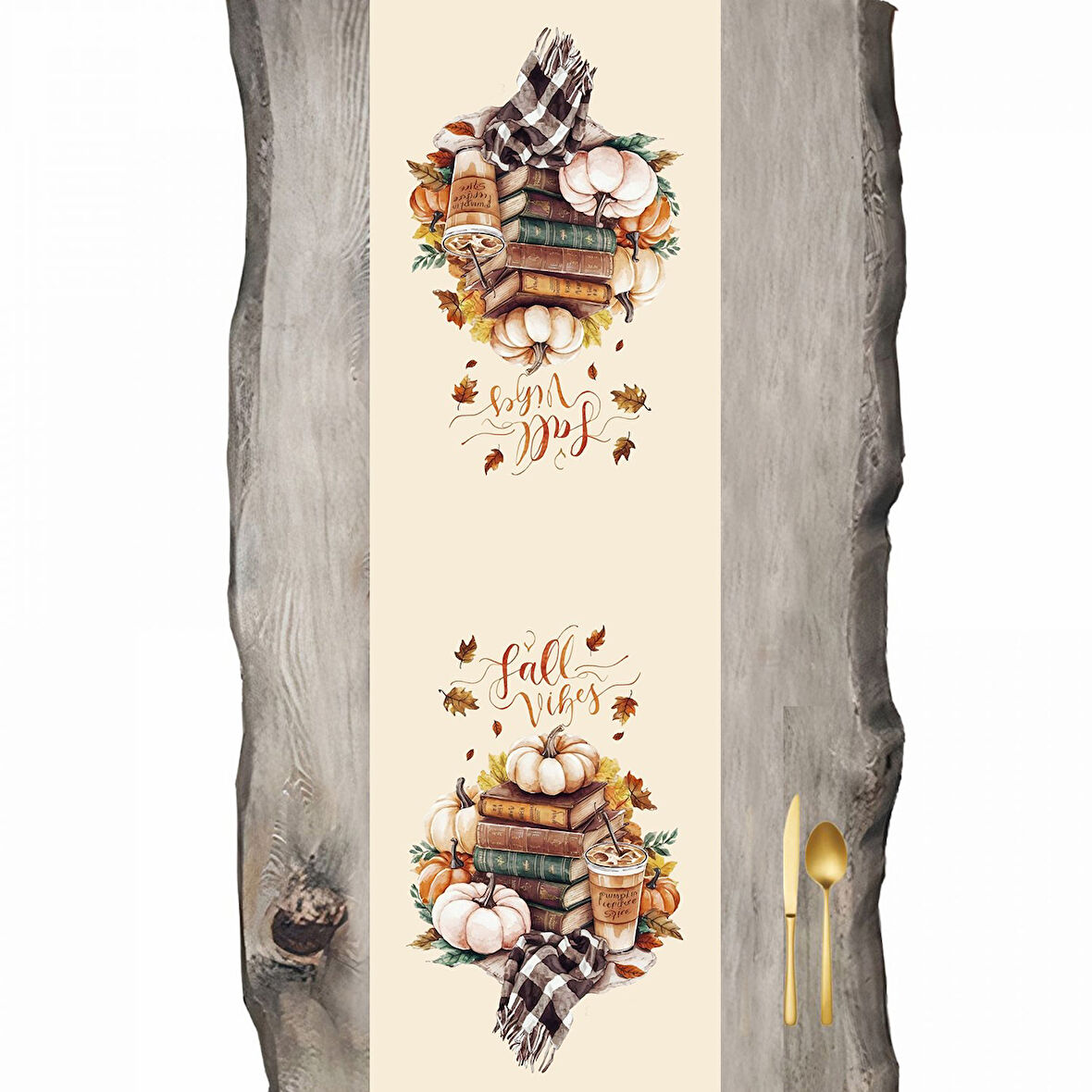 Sonbahar Serisi Balkabakları - Balkabağı Ranır- Runner 45 x 140 cm