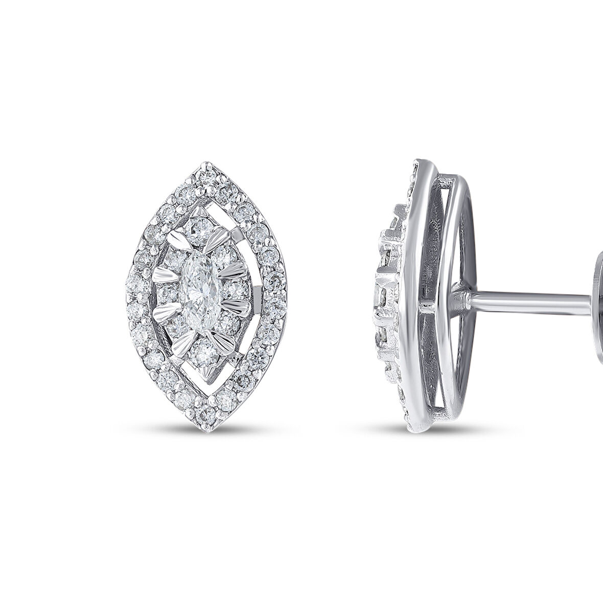 0.32 Karat Markiz Kesim Pırlanta Küpe