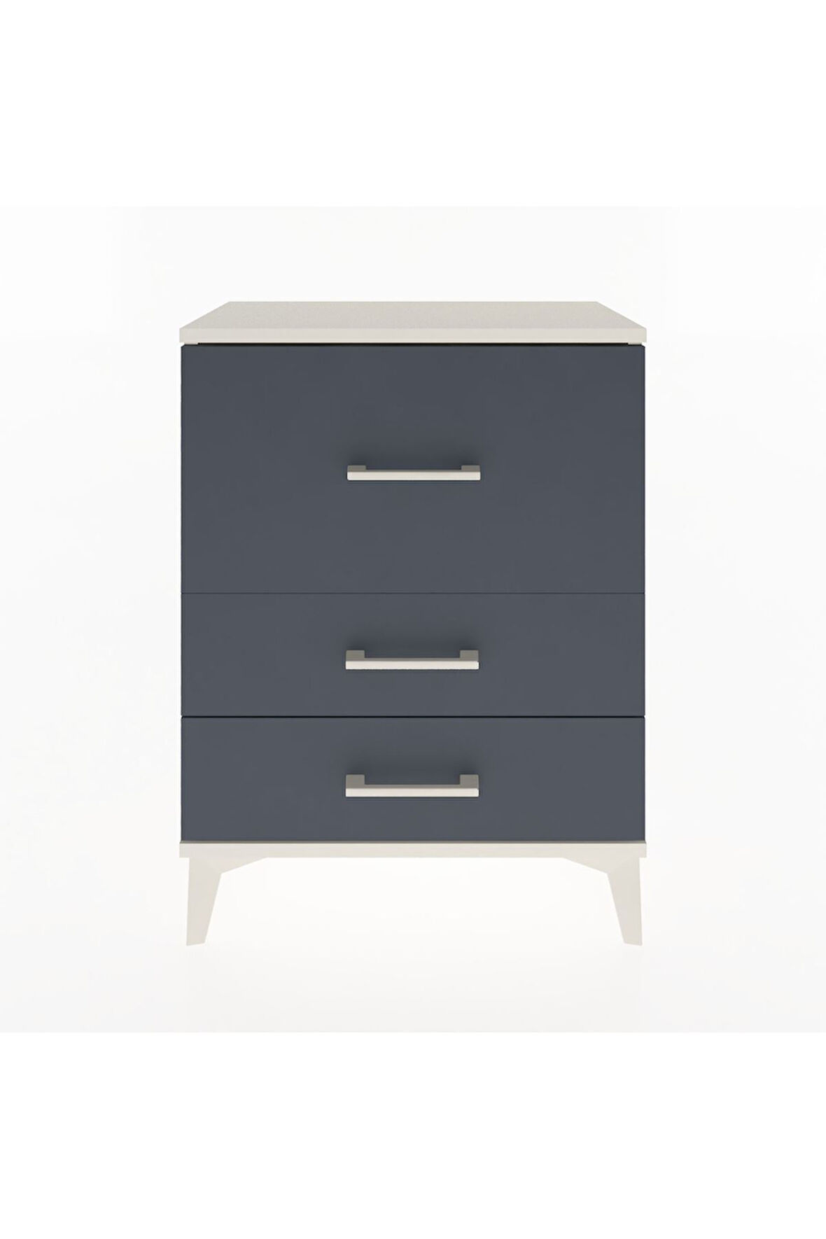Arges Komodin Tek Raflı 2 Çekmeceli 60x30x80 Aytaşı-Antrasit