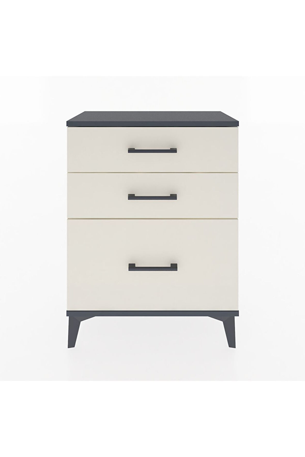 Arges Komodin 3 Çekmeceli 60x30x80 Antrasit-Aytaşı