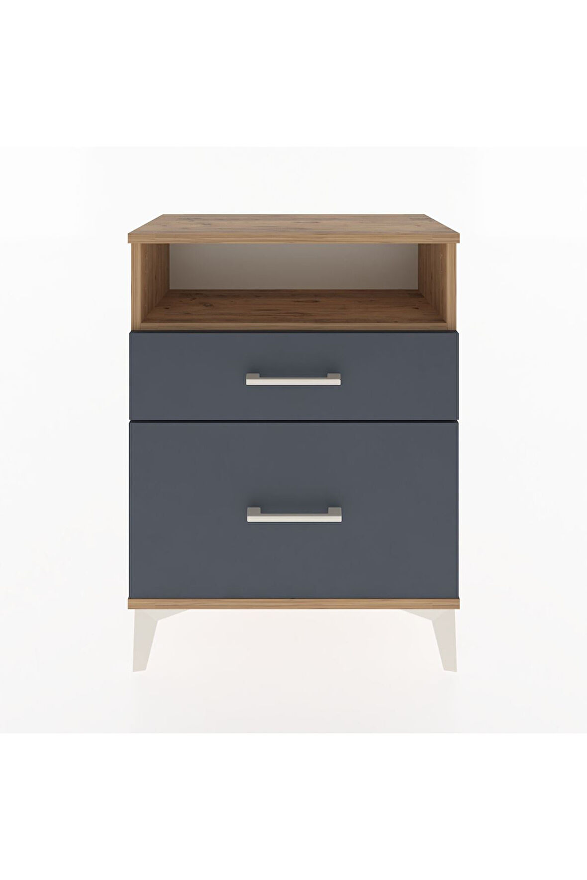 Arges Komodin 3 Çekmeceli 60x30x80 Çam-Antrasit