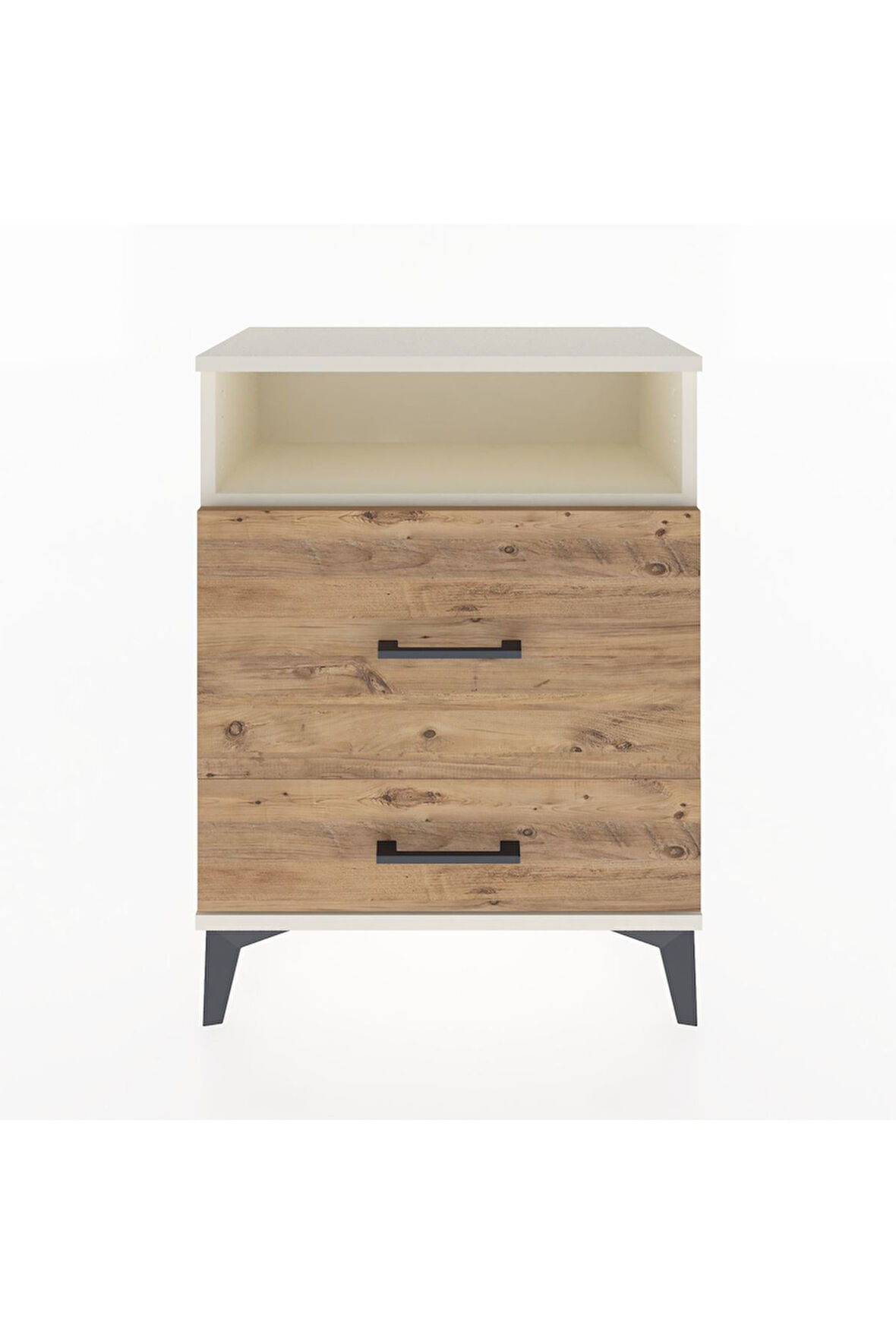 Arges Komodin Tek Raflı 2 Çekmeceli 60x30x80 Aytaşı-Çam