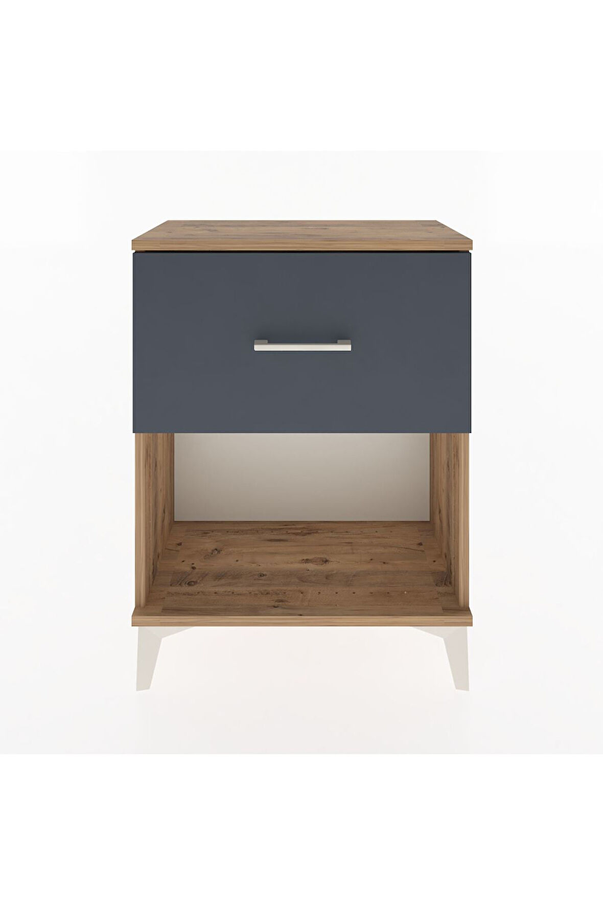 Arges Komodin 2 Çekmeceli 60x30x80 Çam-Antrasit