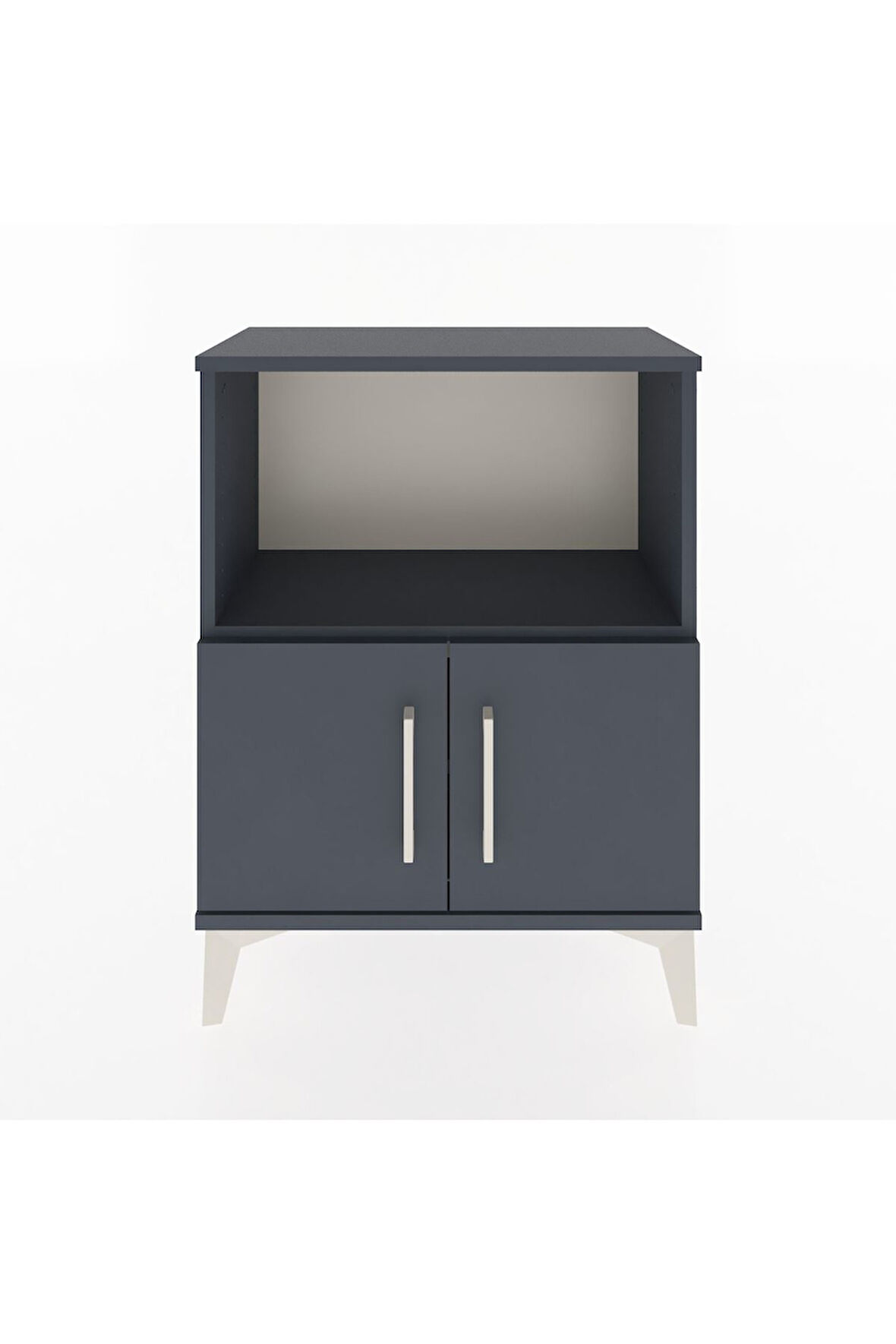 Arges Komodin Tek Raflı Tek Çekmeceli 60x30x80 Antrasit-Antrasit