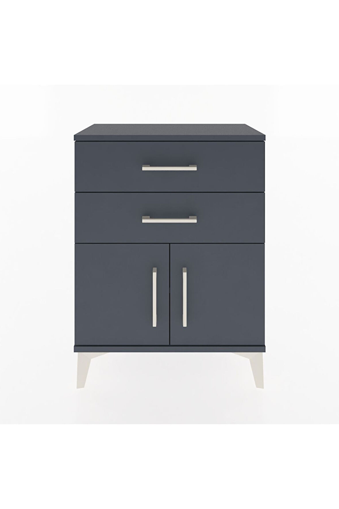 Arges Komodin 2 Raflı 2 Kapaklı 60x30x80 Antrasit-Antrasit