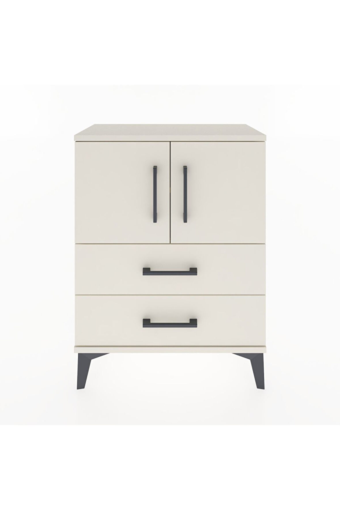 Arges Komodin Tek Raflı Tek Çekmeceli 2 Kapaklı 60x30x80 Aytaşı-Aytaşı