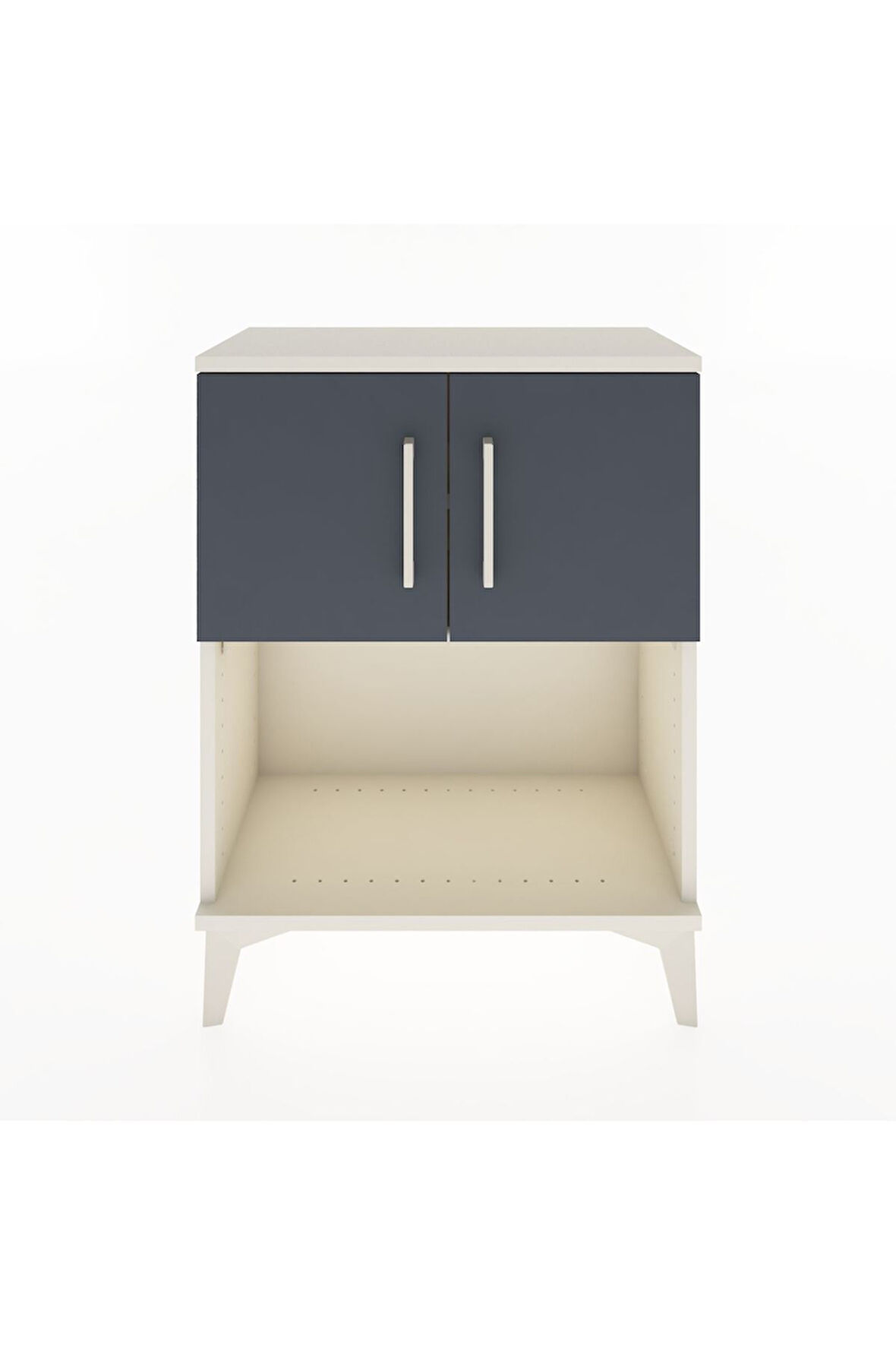 Arges Komodin 2 Raflı 2 Çekmeceli 2 Kapaklı 60x30x80 Aytaşı-Antrasit