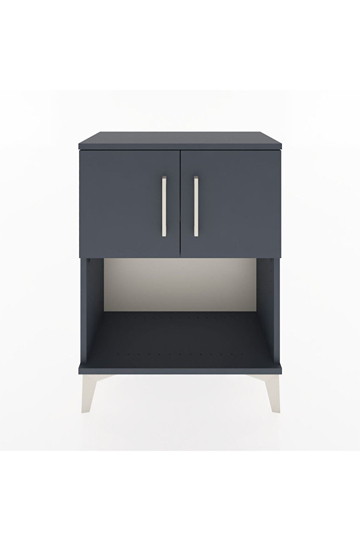 Arges Komodin 2 Raflı 2 Çekmeceli 2 Kapaklı 60x30x80 Antrasit-Antrasit