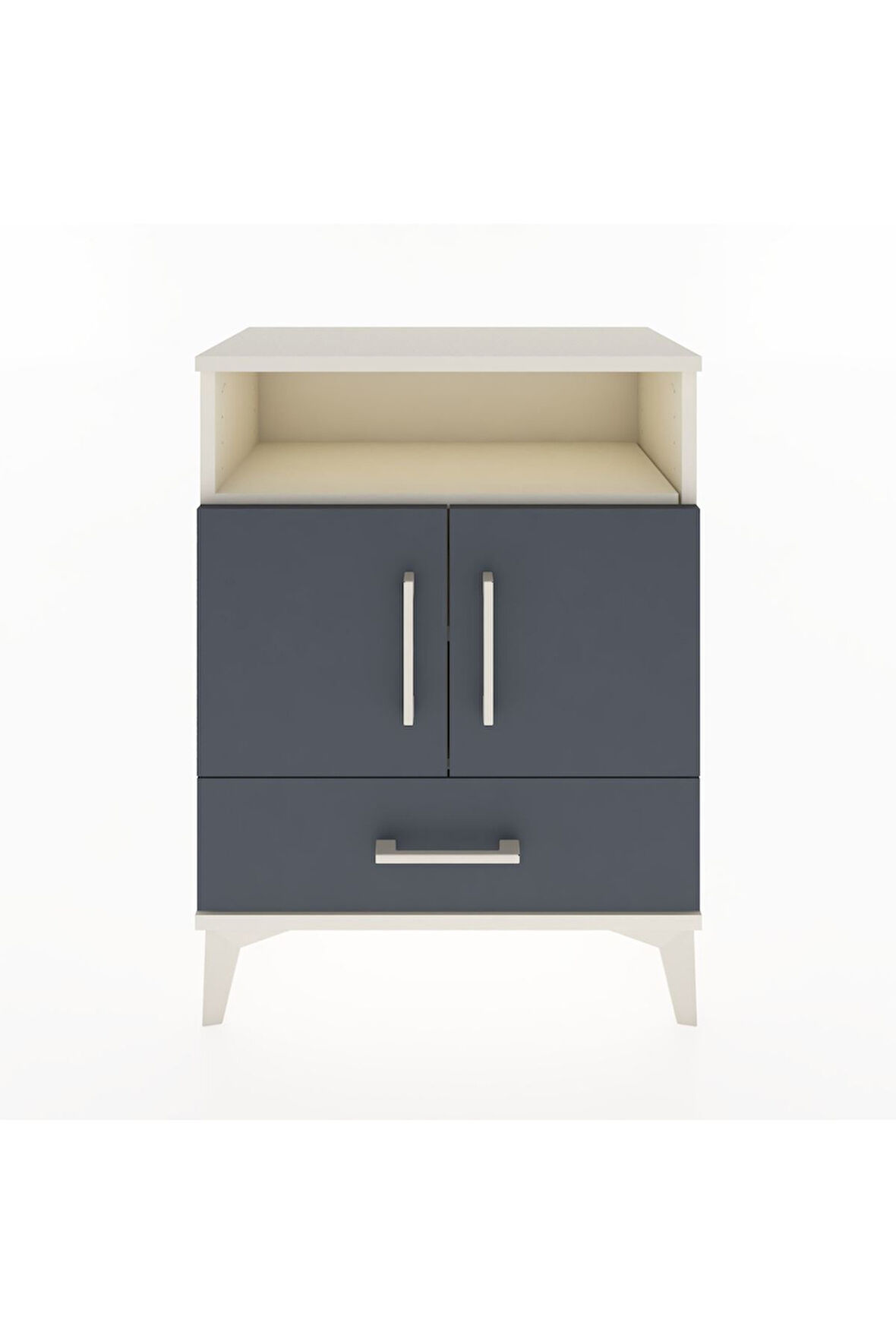 Arges Komodin 2 Raflı 2 Kapaklı 60x30x80 Aytaşı-Antrasit