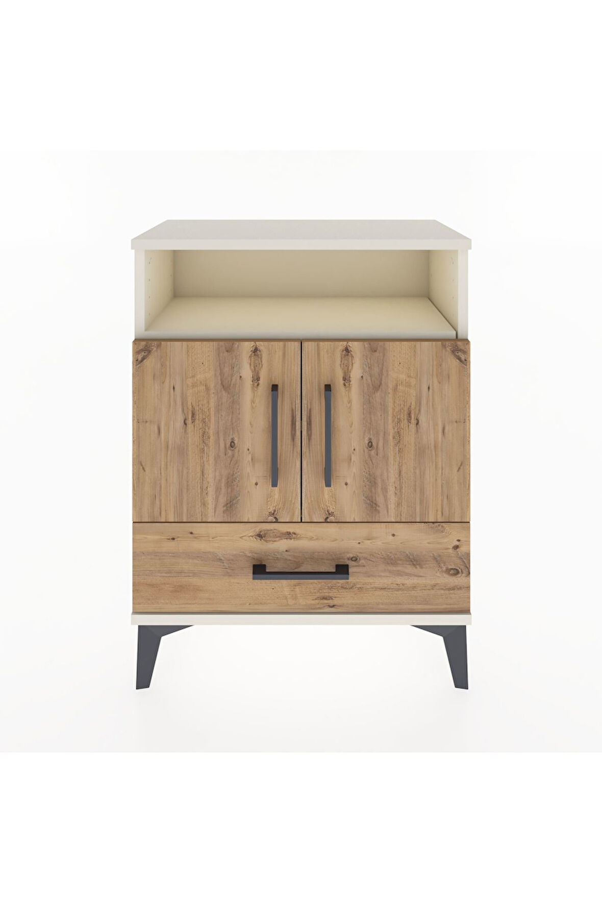 Arges Komodin 2 Raflı 2 Kapaklı 60x30x80 Aytaşı-Çam