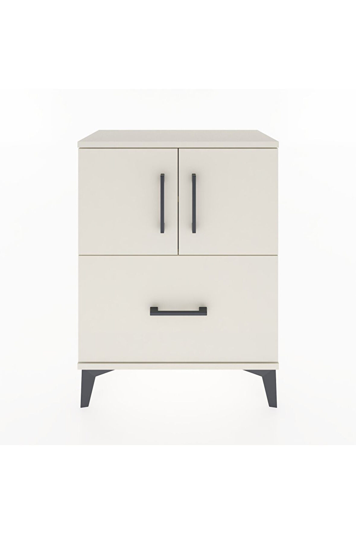 Arges Komodin Tek Raflı Tek Çekmeceli 2 Kapaklı 60x30x80 Aytaşı-Aytaşı