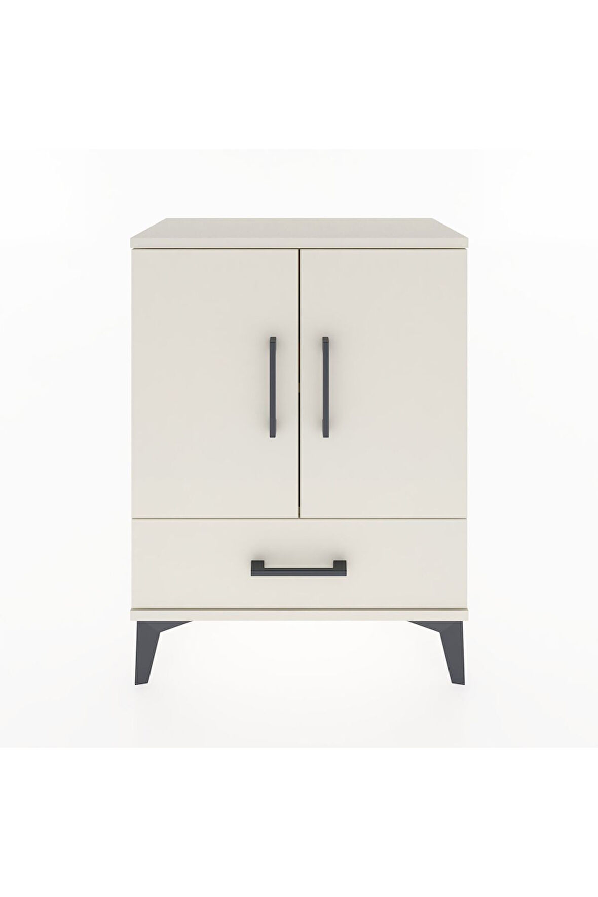 Arges Komodin 2 Raflı Tek Çekmeceli 2 Kapaklı 60x30x80 Aytaşı-Aytaşı