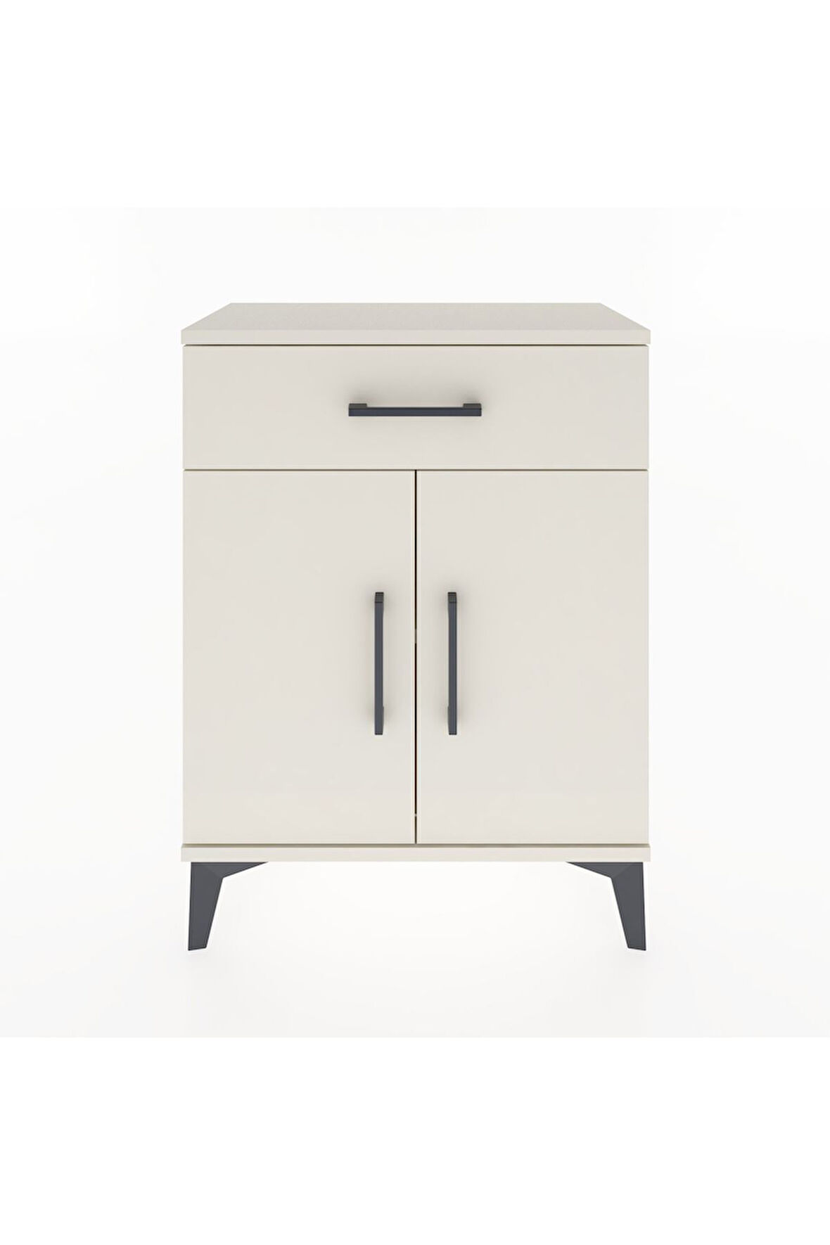 Arges Komodin 2 Raflı Tek Çekmeceli Tek Kapaklı 60x30x80 Aytaşı-Aytaşı