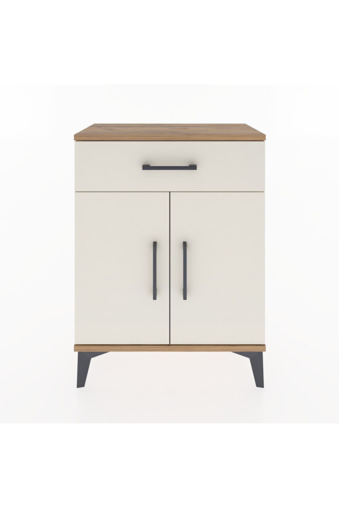 Arges Komodin 2 Raflı Tek Çekmeceli Tek Kapaklı 60x30x80 Çam-Aytaşı