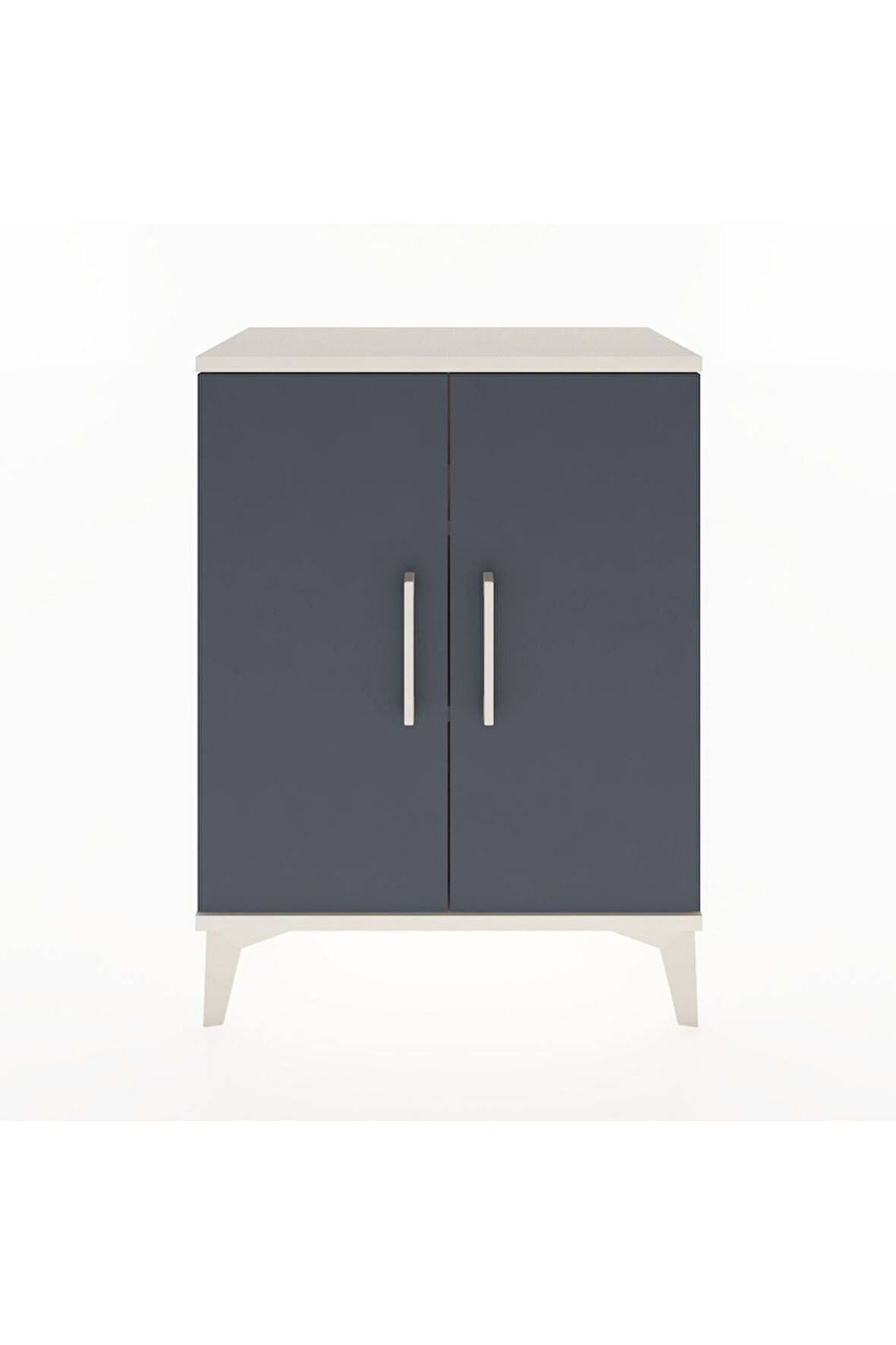 Arges Komodin Tek Raflı Tek Çekmeceli 2 Kapaklı 60x30x80 Aytaşı-Antrasit