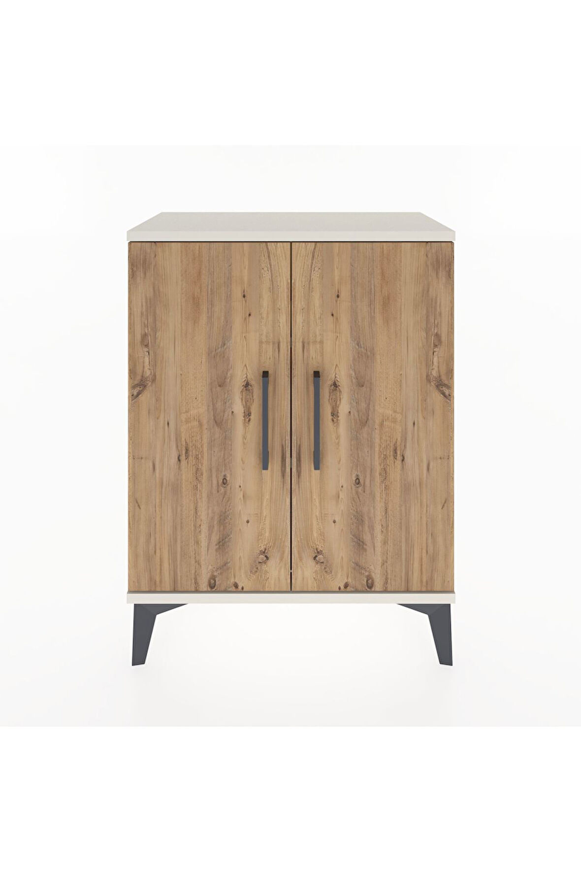 Arges Komodin Tek Raflı Tek Çekmeceli 2 Kapaklı 60x30x80 Aytaşı-Çam