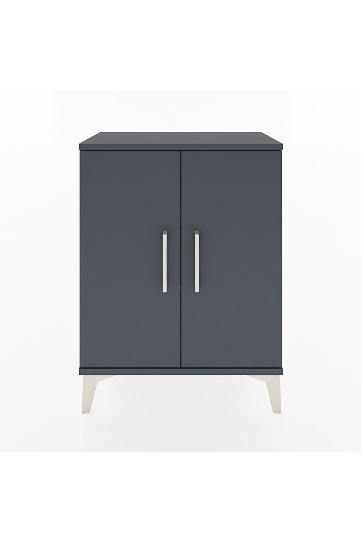 Arges Komodin Tek Raflı Tek Çekmeceli 2 Kapaklı 60x30x80 Antrasit-Antrasit