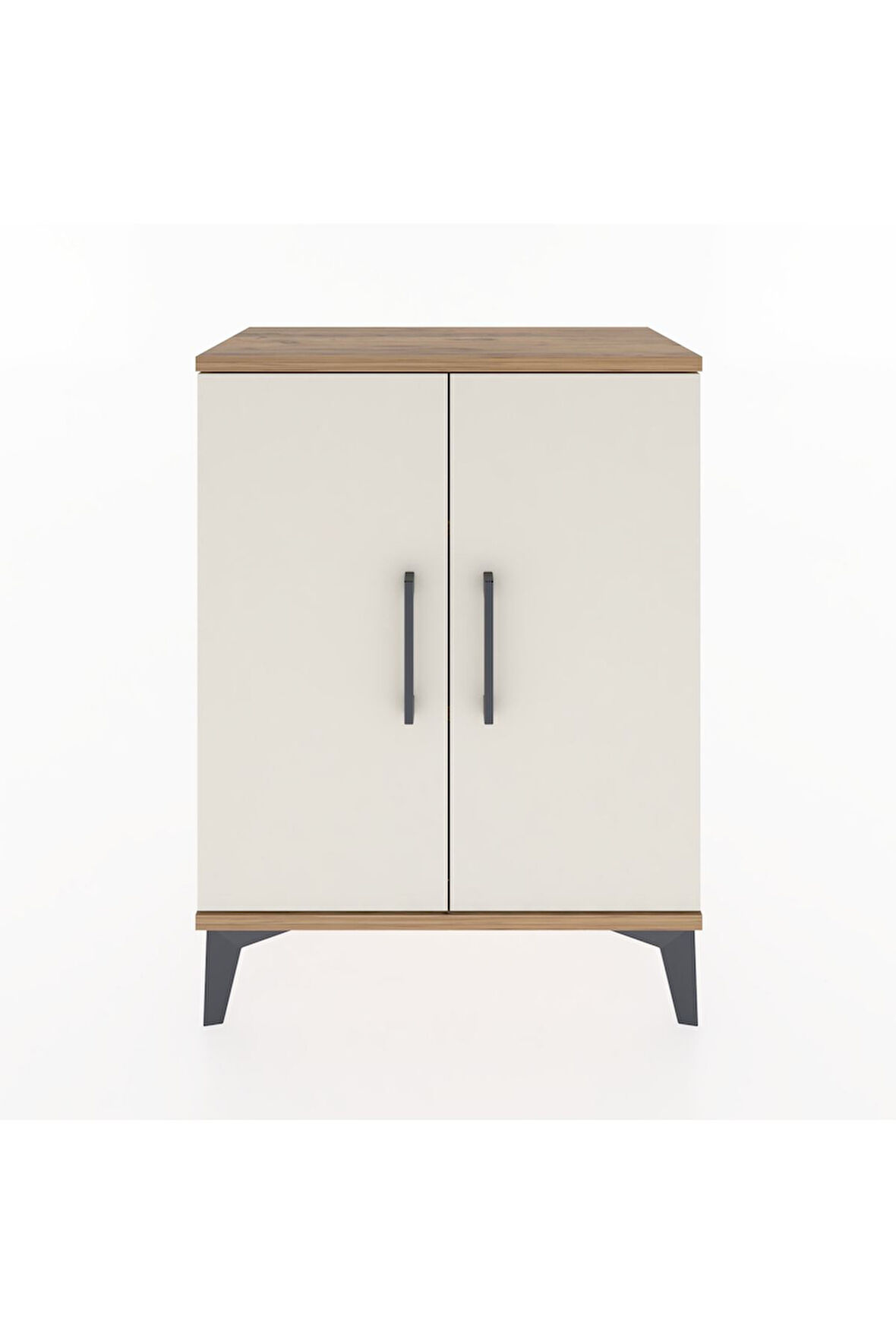 Arges Komodin Tek Raflı Tek Çekmeceli 2 Kapaklı 60x30x80 Çam-Aytaşı