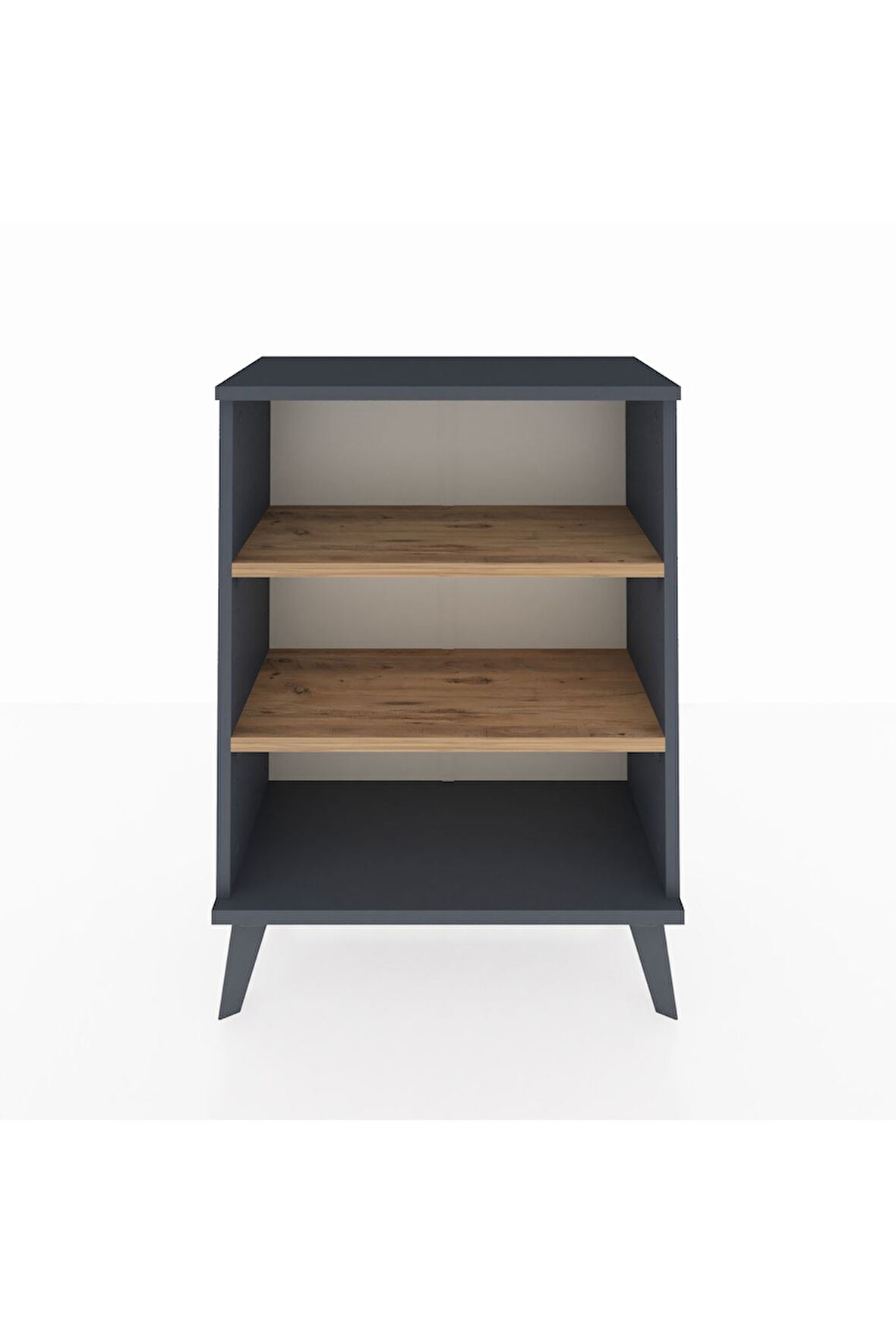 Arges Komodin 2 Raflı 2 Kapaklı 60x30x80 Antrasit-Çam