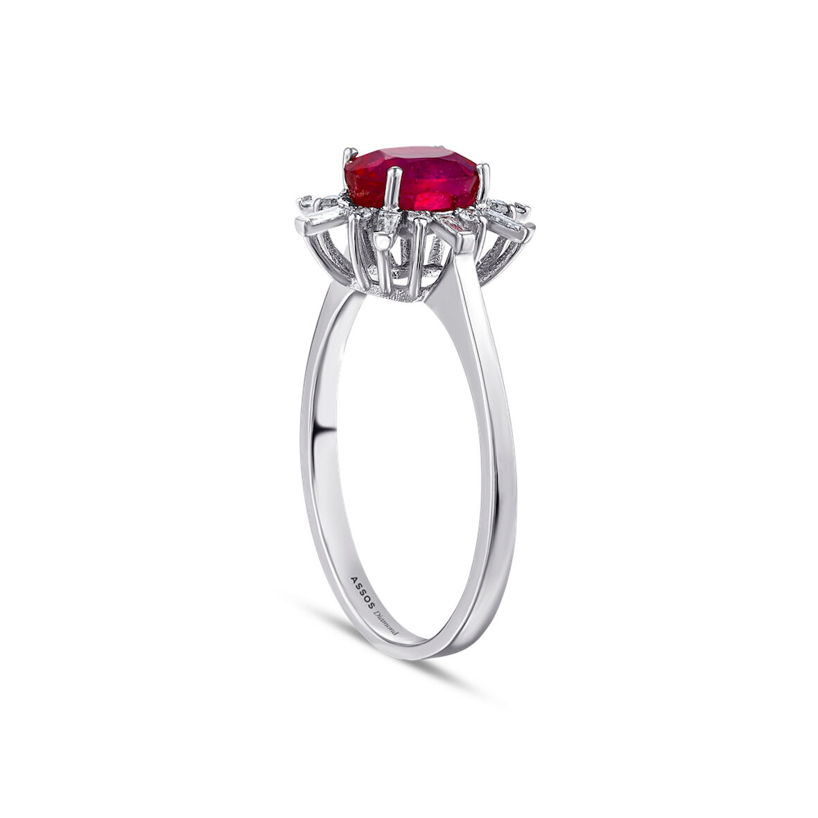 0.15 Karat Yakut Taşlı Pırlanta Yüzük