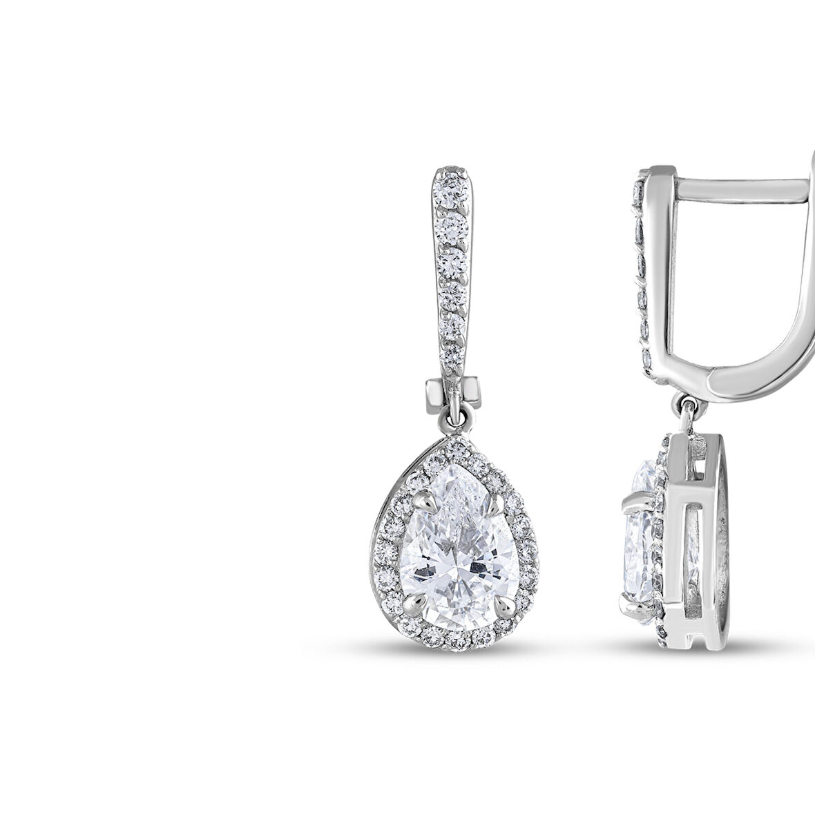 0.32 Karat Pırlanta Violet Taşlı Küpe