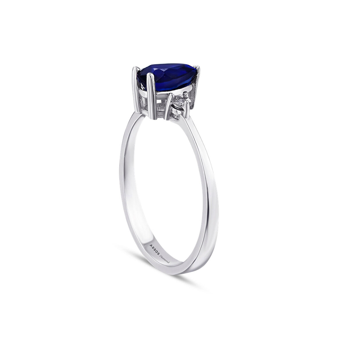 0.02 Karat Safir Taşlı Pırlanta Yüzük