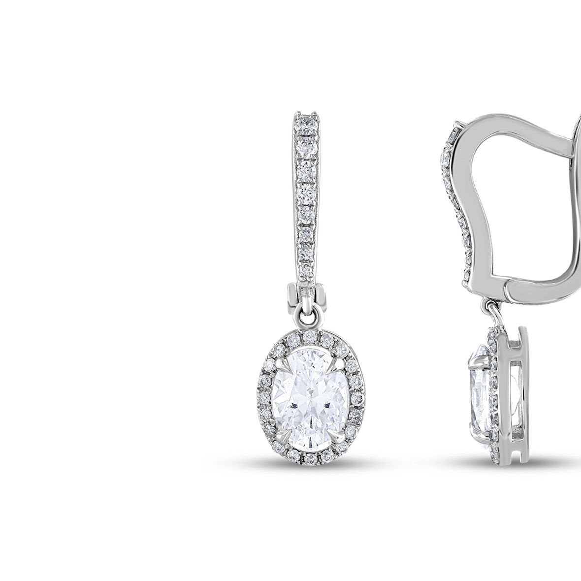 0.32 Karat Topaz Taşlı Pırlanta Küpe