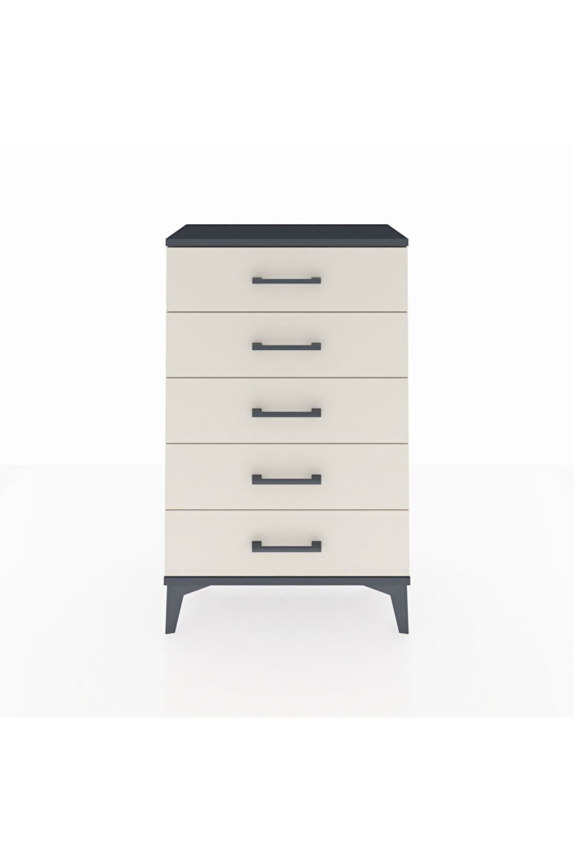 Arges Komodin 5 Çekmeceli 60x30x96 Antrasit-Aytaşı
