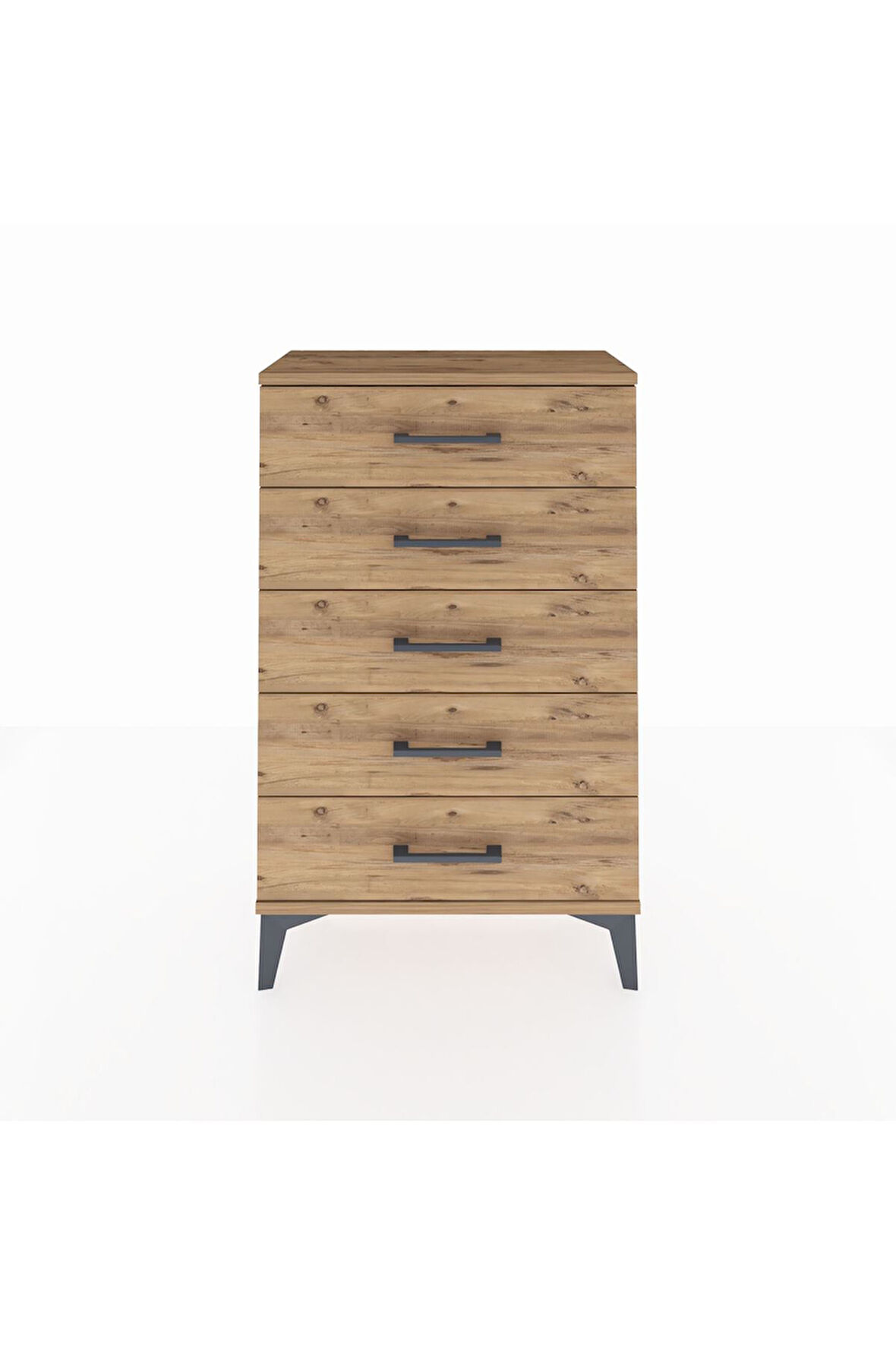 Arges Komodin 5 Çekmeceli 60x30x96 Çam-Çam