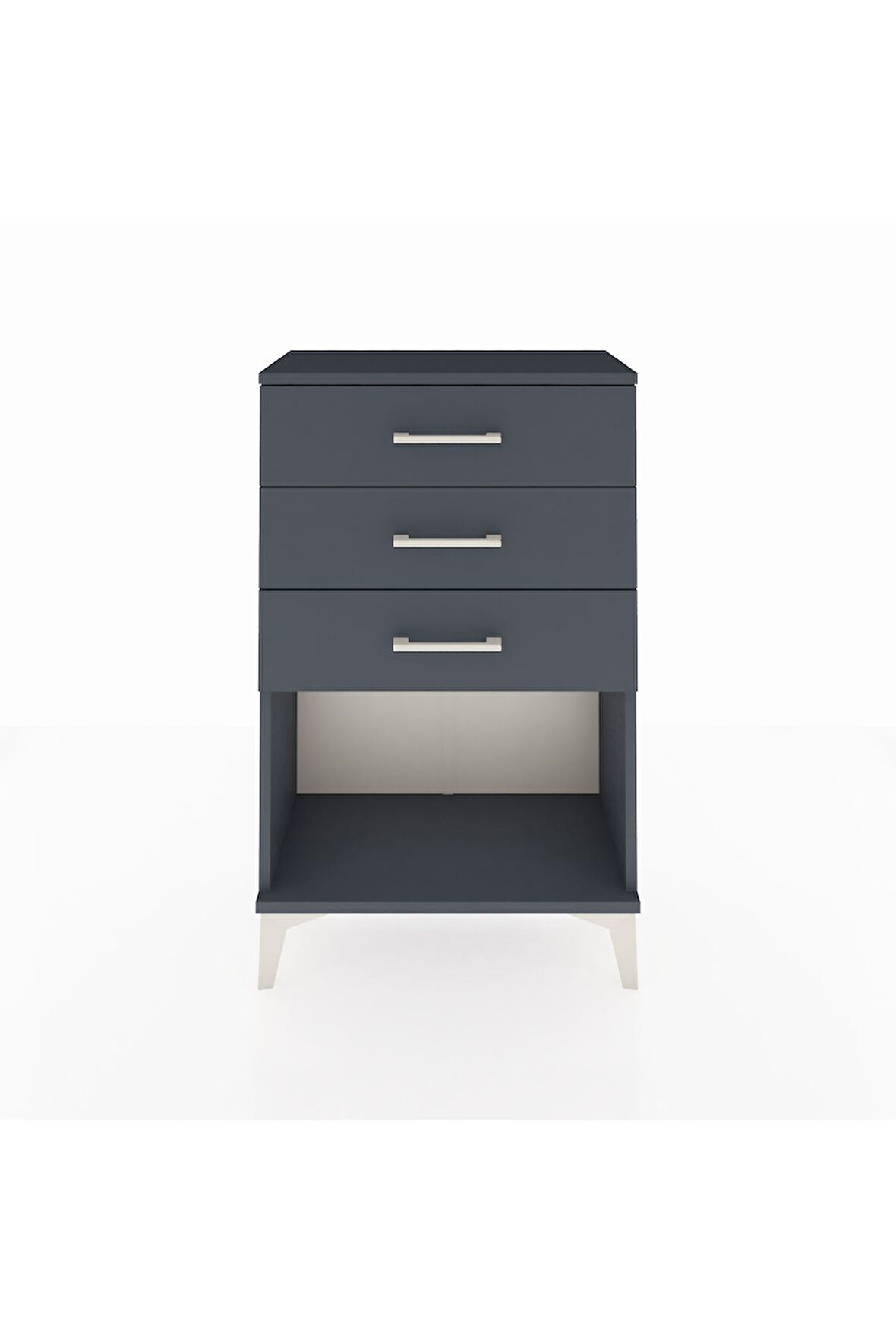 Arges Komodin 3 Çekmeceli 60x30x96 Antrasit-Antrasit