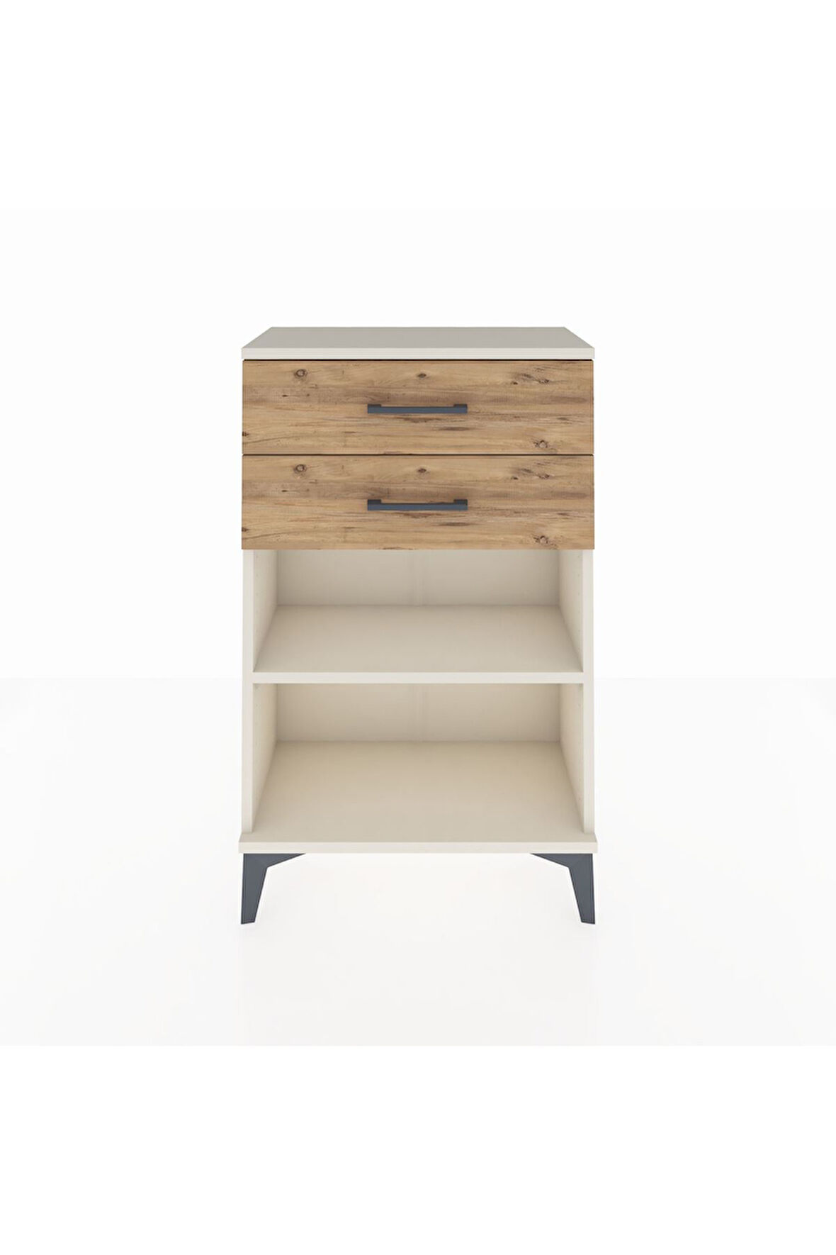 Arges Komodin Tek Raflı 2 Çekmeceli 60x30x96 Aytaşı-Çam