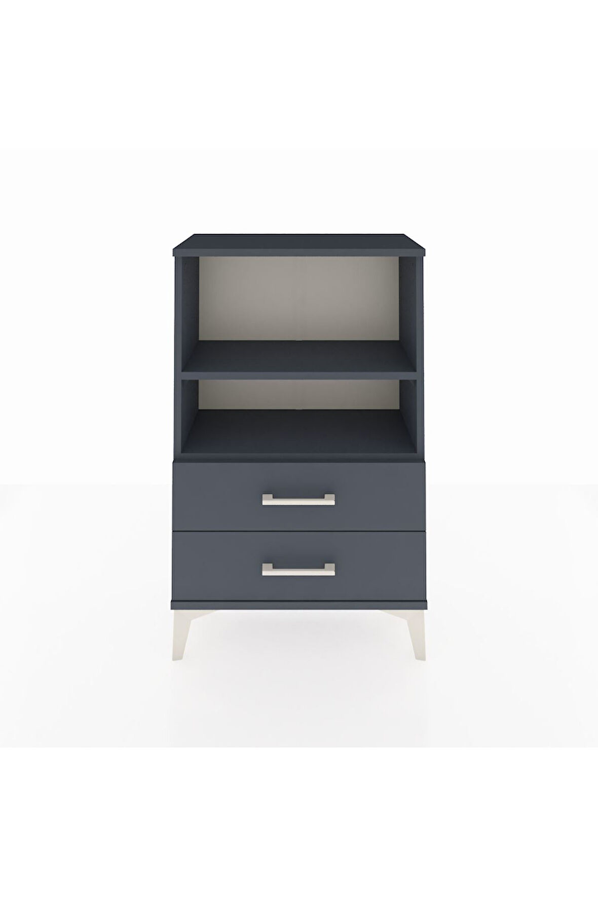 Arges Komodin 2 Raflı 2 Çekmeceli 60x30x96 Antrasit-Antrasit