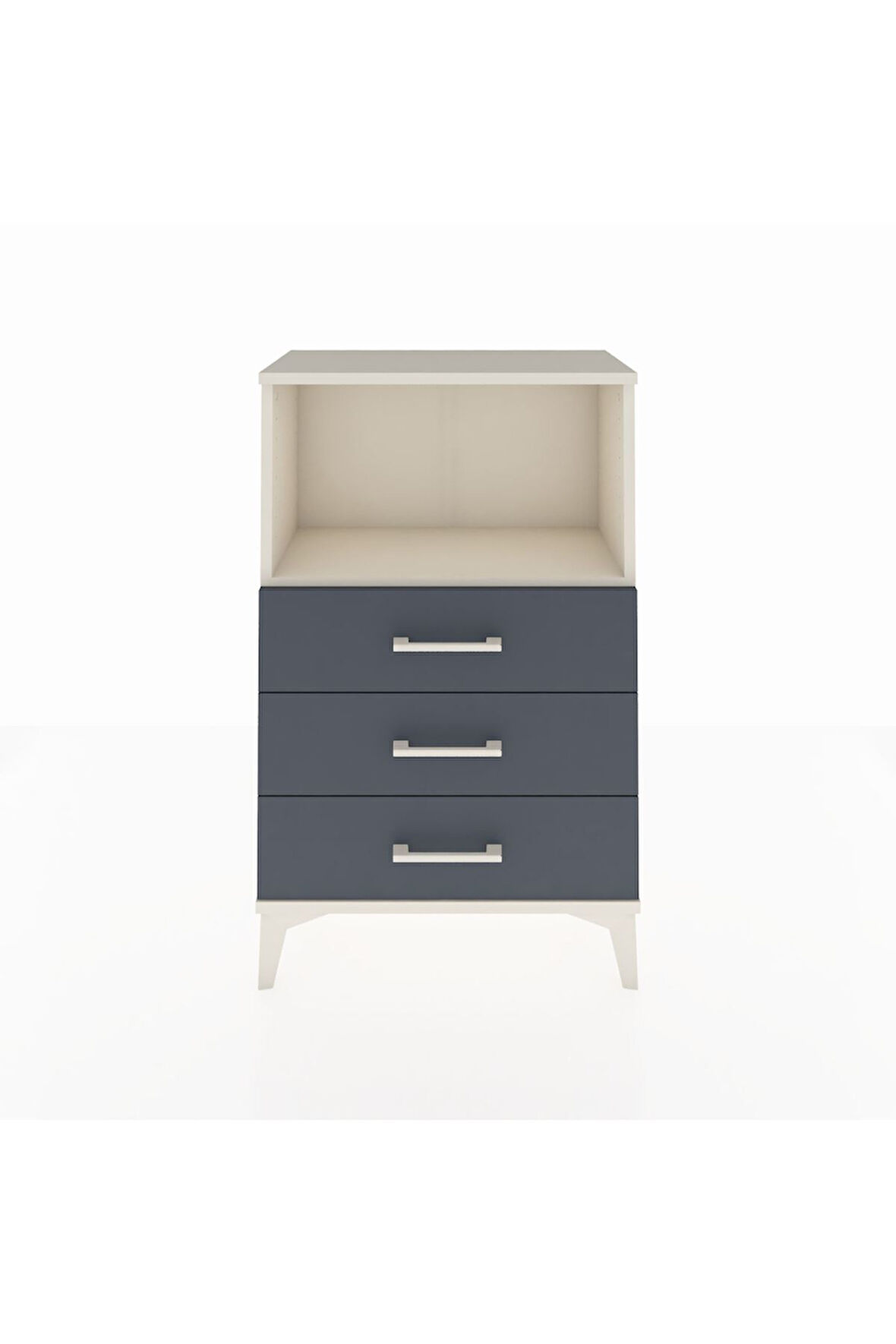 Arges Komodin Tek Raflı 3 Çekmeceli 60x30x96 Aytaşı-Antrasit