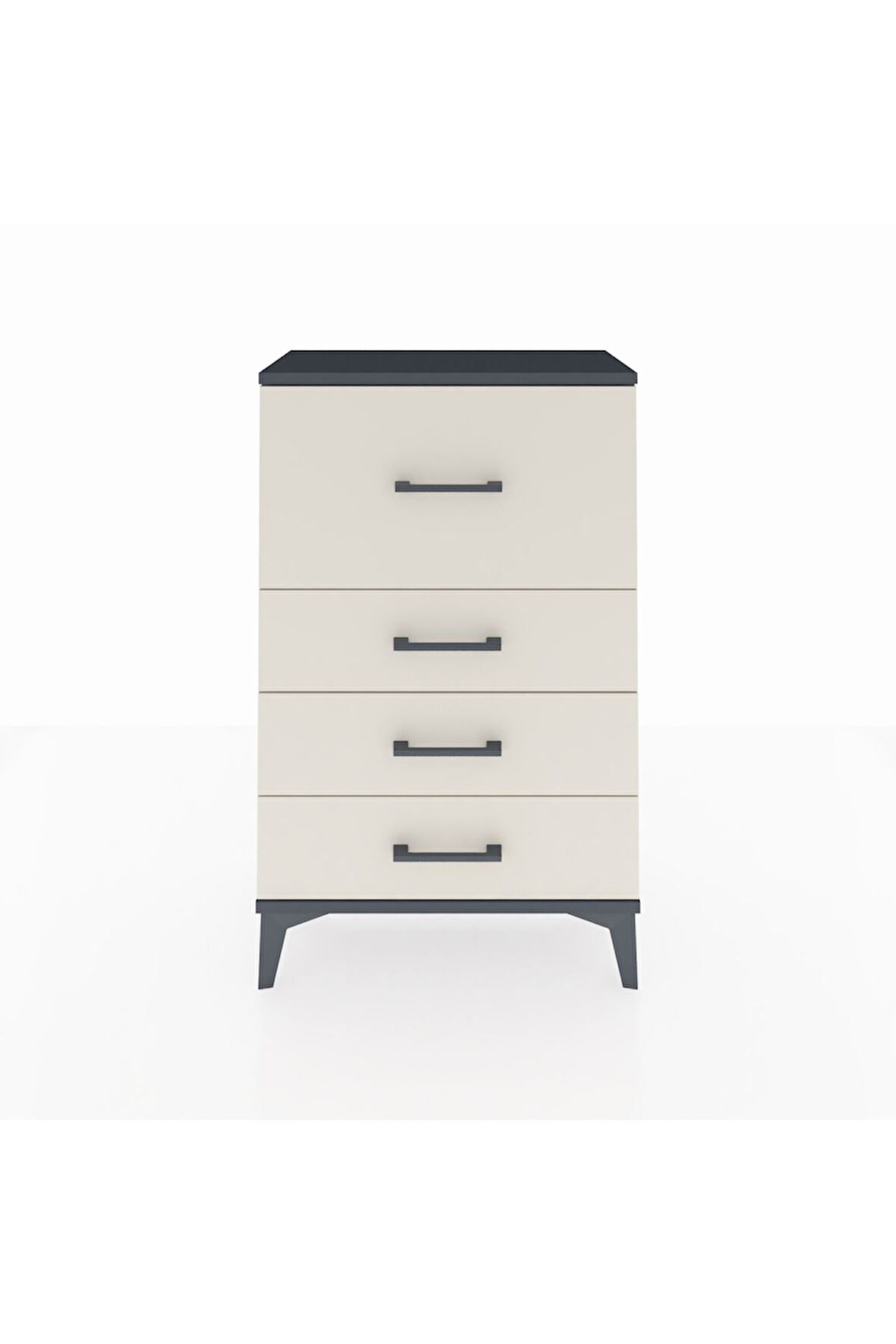 Arges Komodin 4 Çekmeceli 60x30x96 Antrasit-Aytaşı