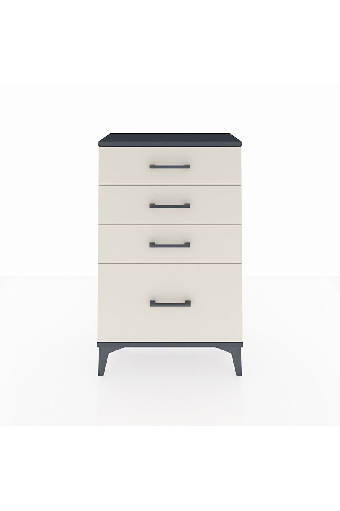 Arges Komodin 4 Çekmeceli 60x30x96 Antrasit-Aytaşı