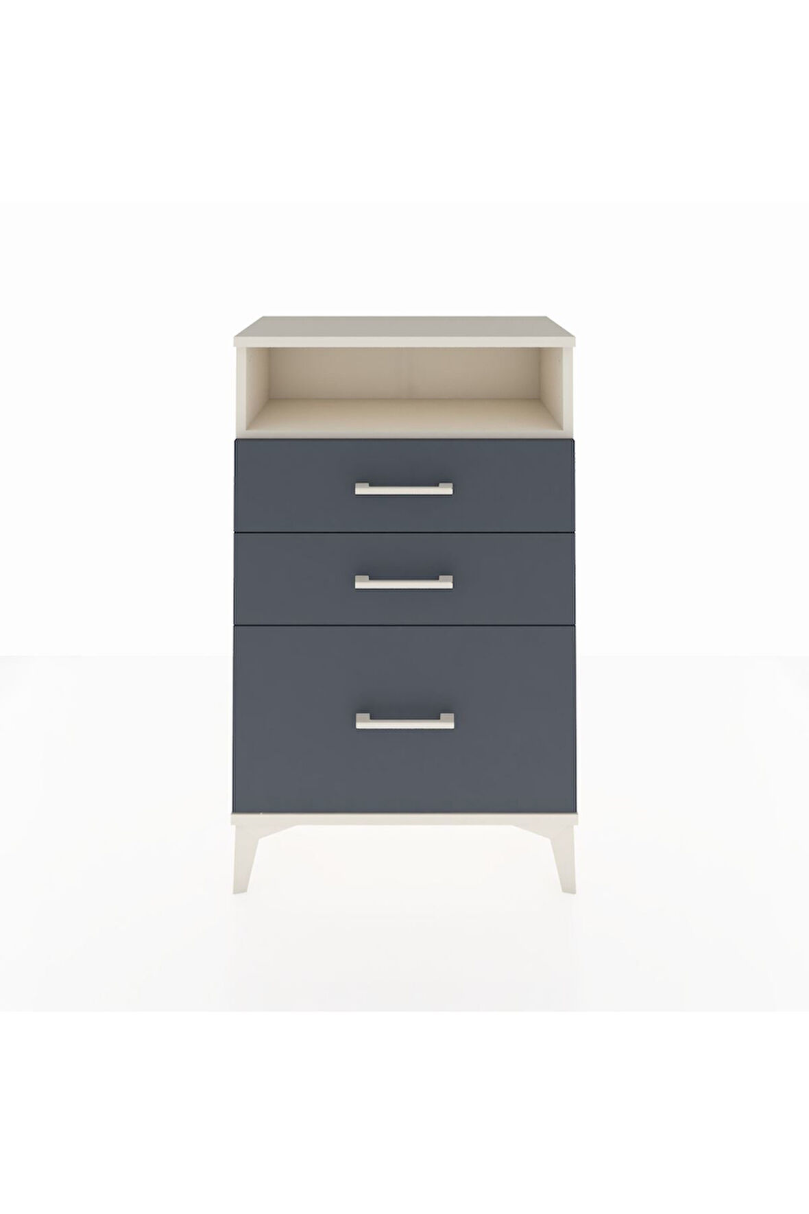 Arges Komodin Tek Raflı 3 Çekmeceli 60x30x96 Aytaşı-Antrasit