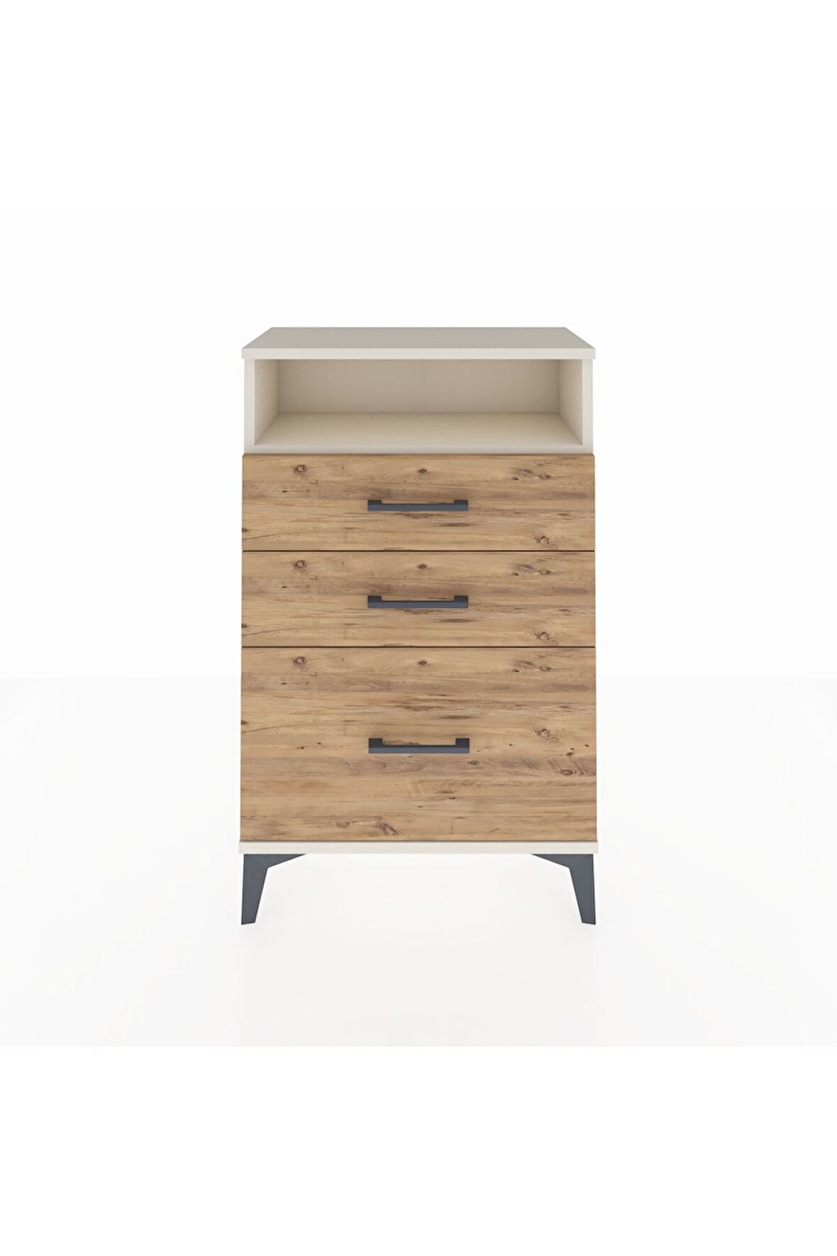 Arges Komodin Tek Raflı 3 Çekmeceli 60x30x96 Aytaşı-Çam