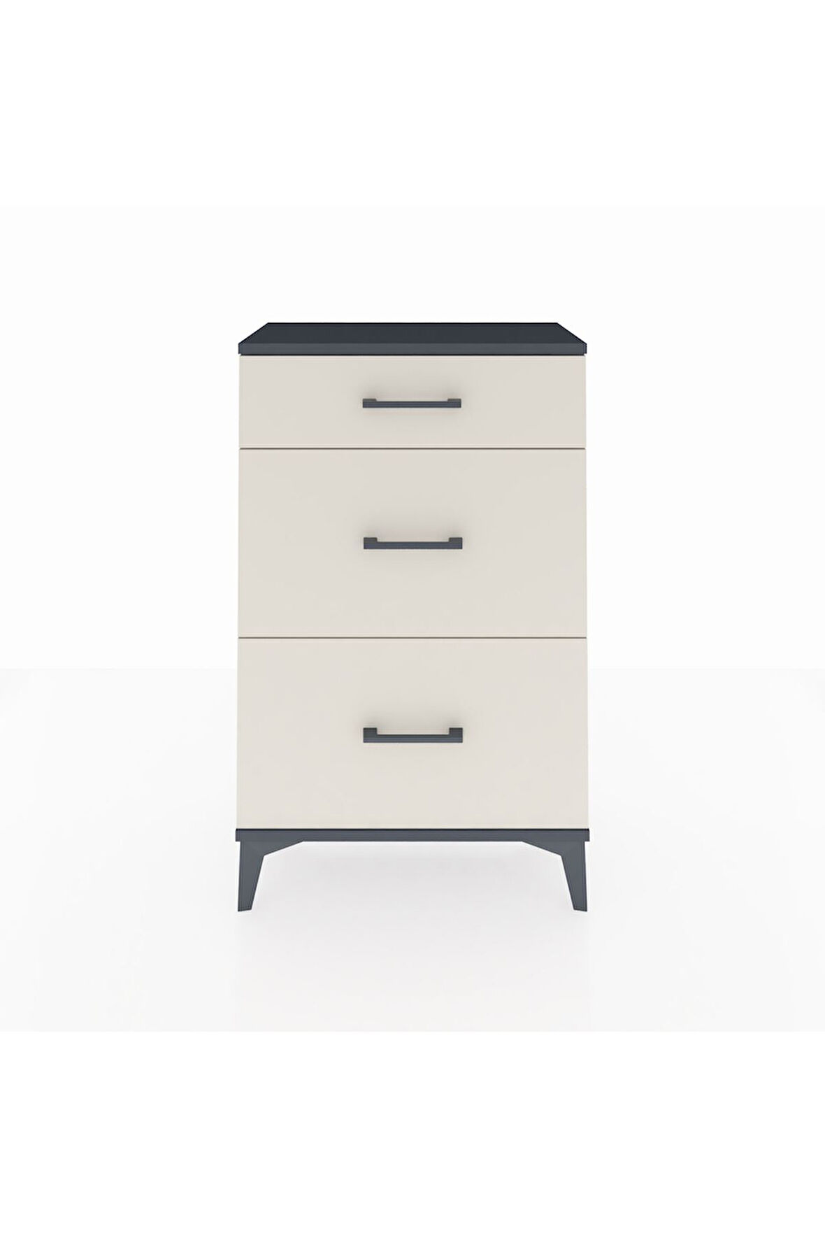 Arges Komodin 3 Çekmeceli 60x30x96 Antrasit-Aytaşı