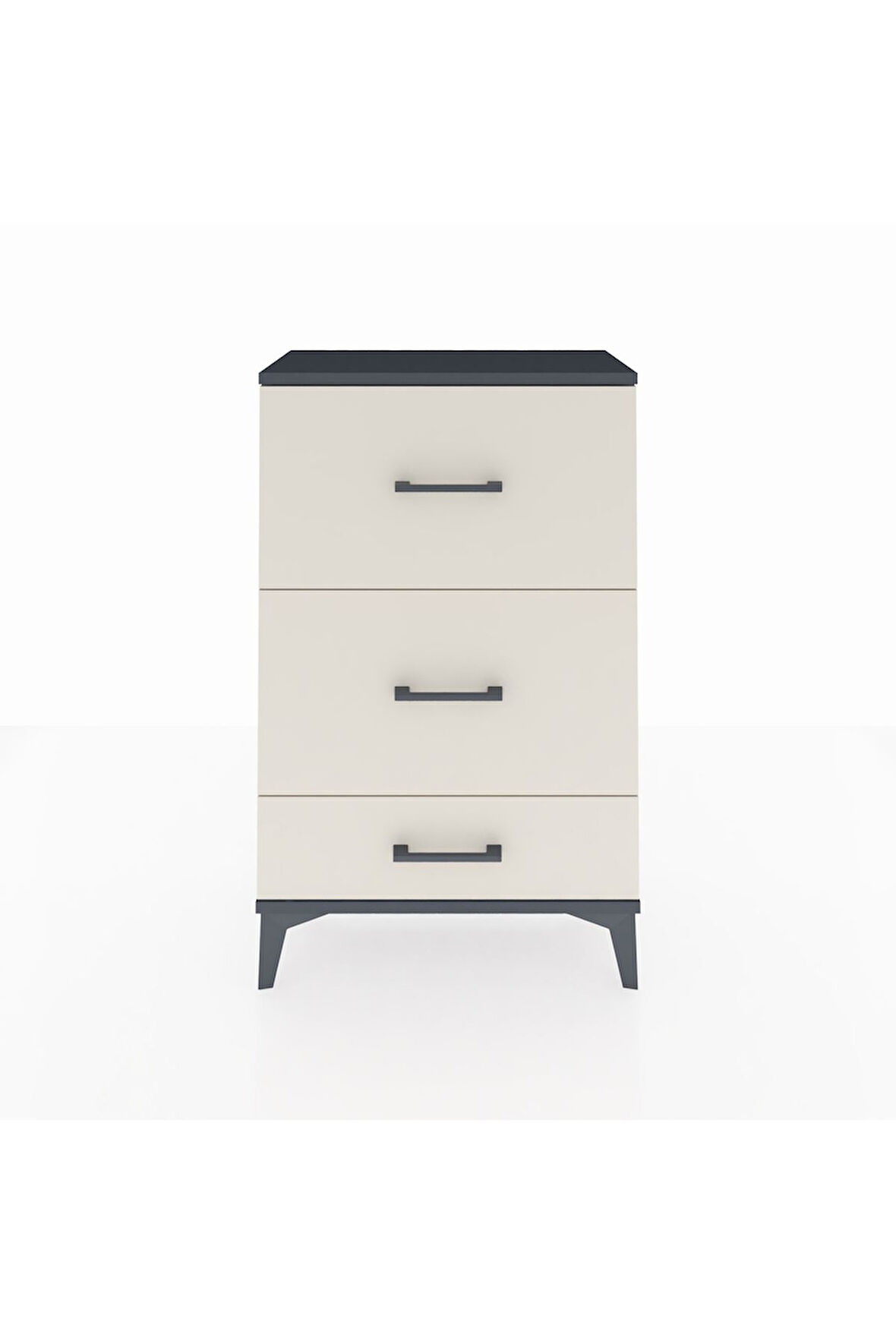 Arges Komodin 3 Çekmeceli 60x30x96 Antrasit-Aytaşı